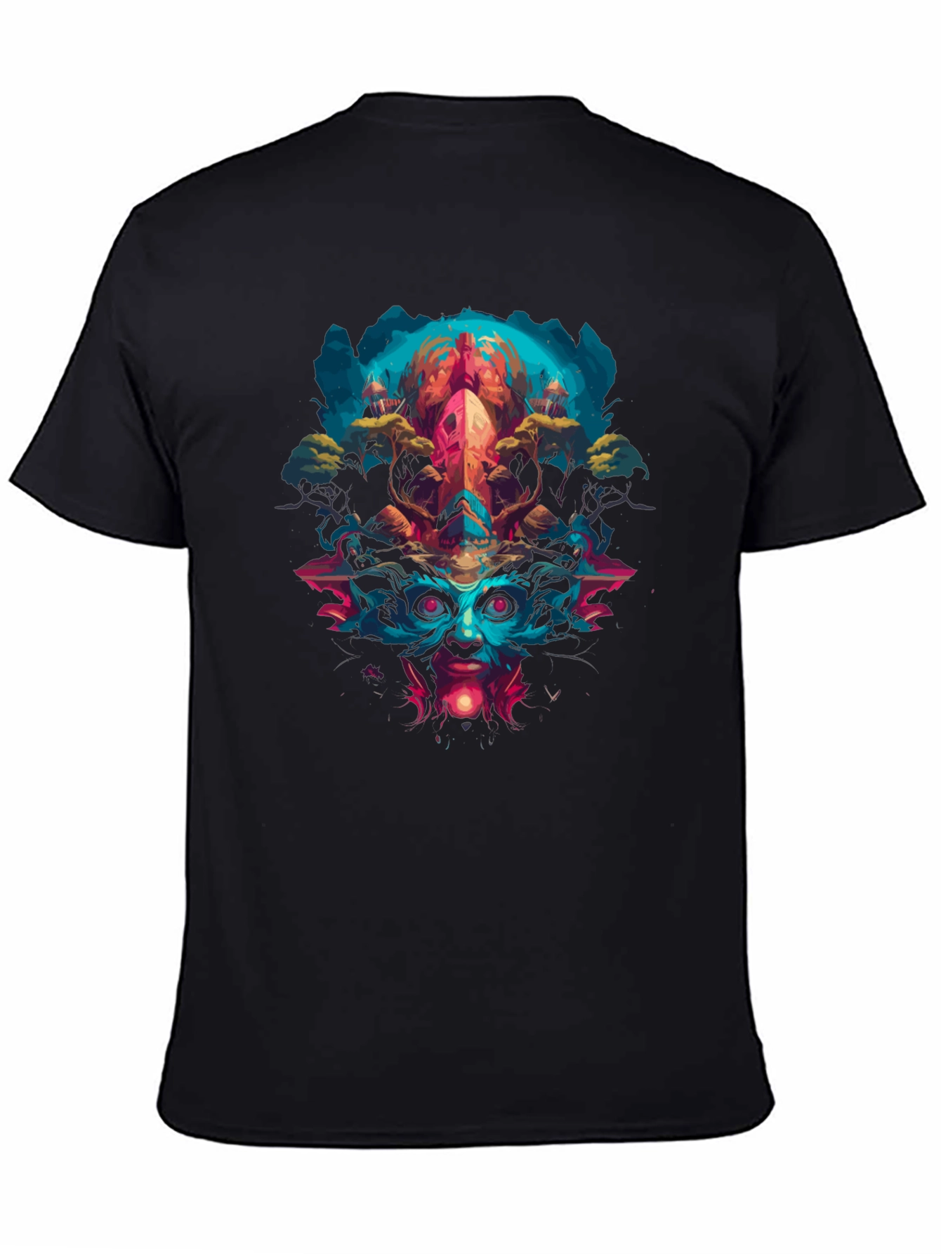 Black Mystic Creature Graphic Tee - Unique Design view 4