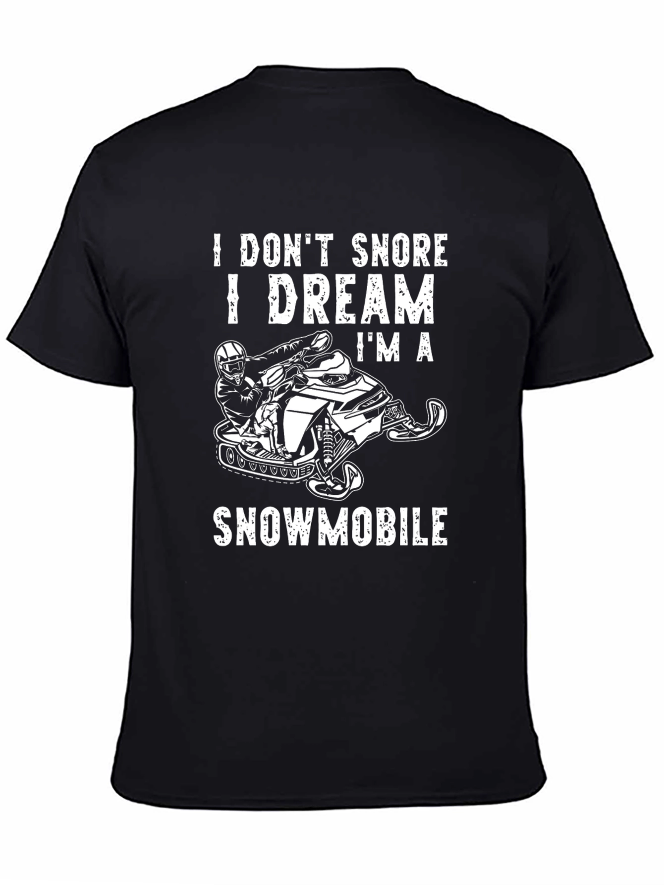 Black Snowmobile Dream T-Shirt view 4