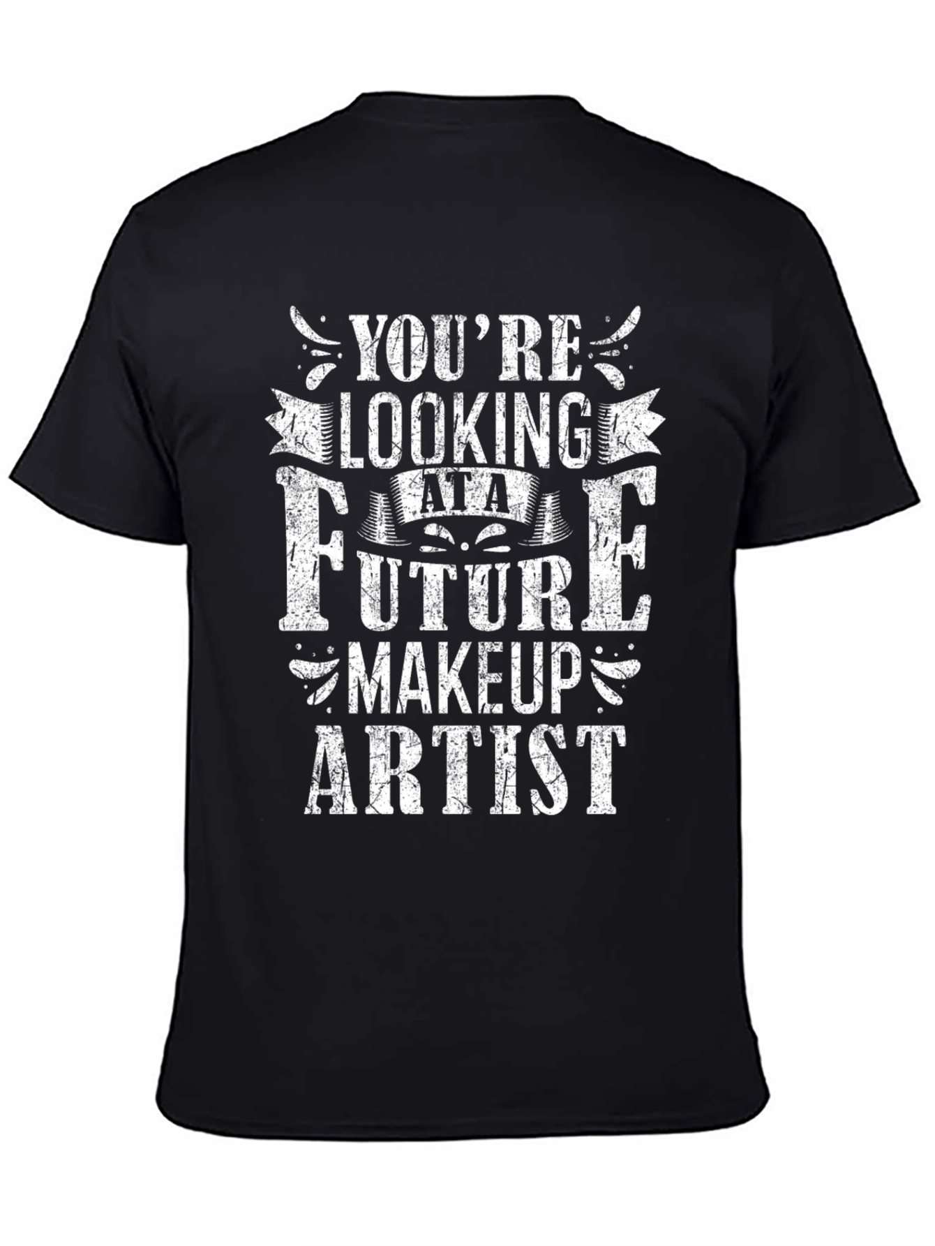 Black Future Makeup Artist Graphic Tee - Black view 4