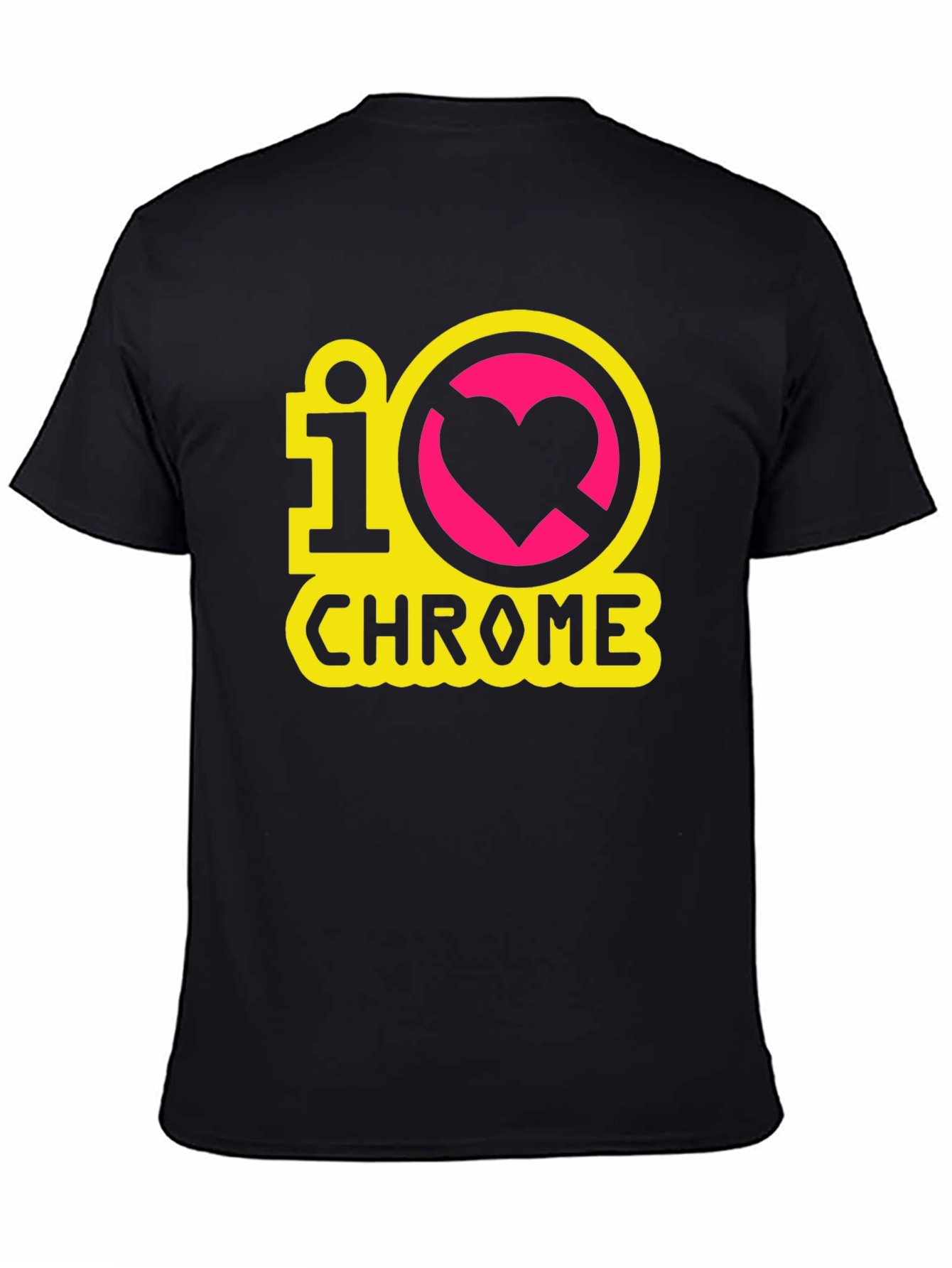 Black I Heart Chrome Black T-Shirt view 4