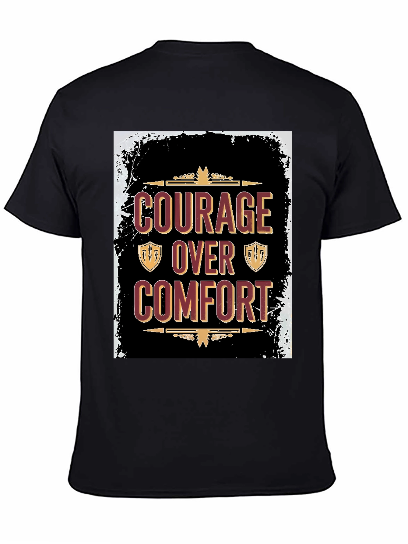 Black Courage Over Comfort Graphic Tee view 4