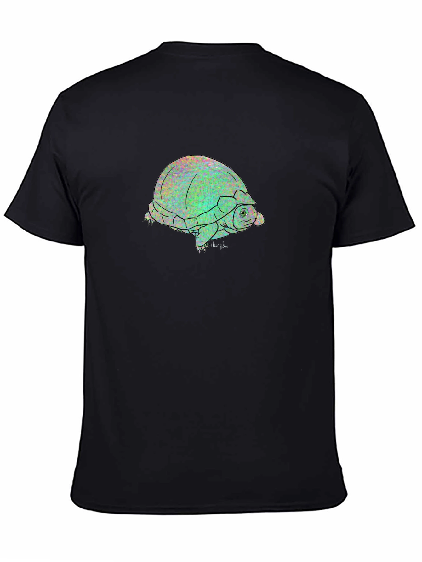 Black Turtle Graphic Tee - Black Unisex T-Shirt view 4