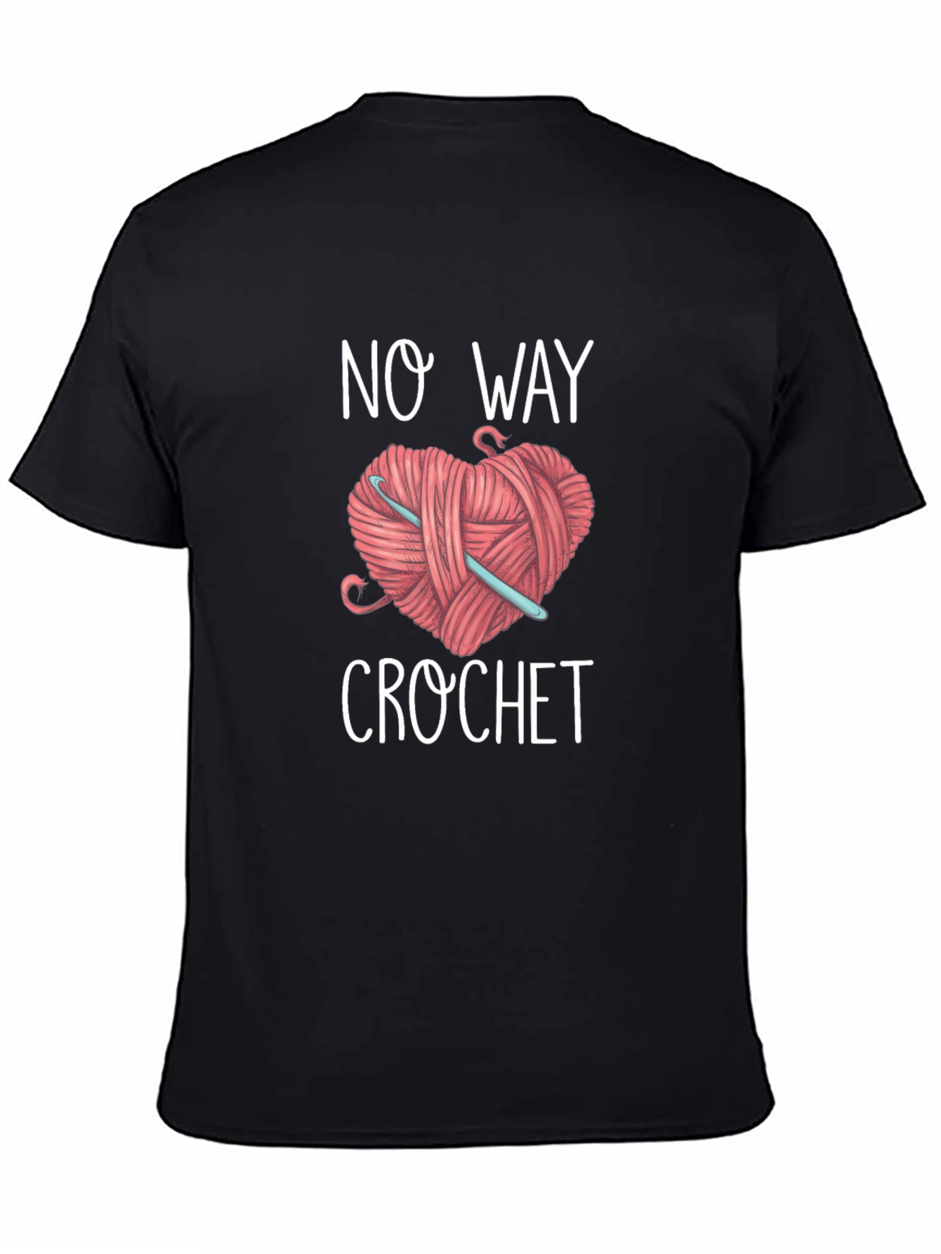 Black No Way Crochet Graphic T-Shirt view 4