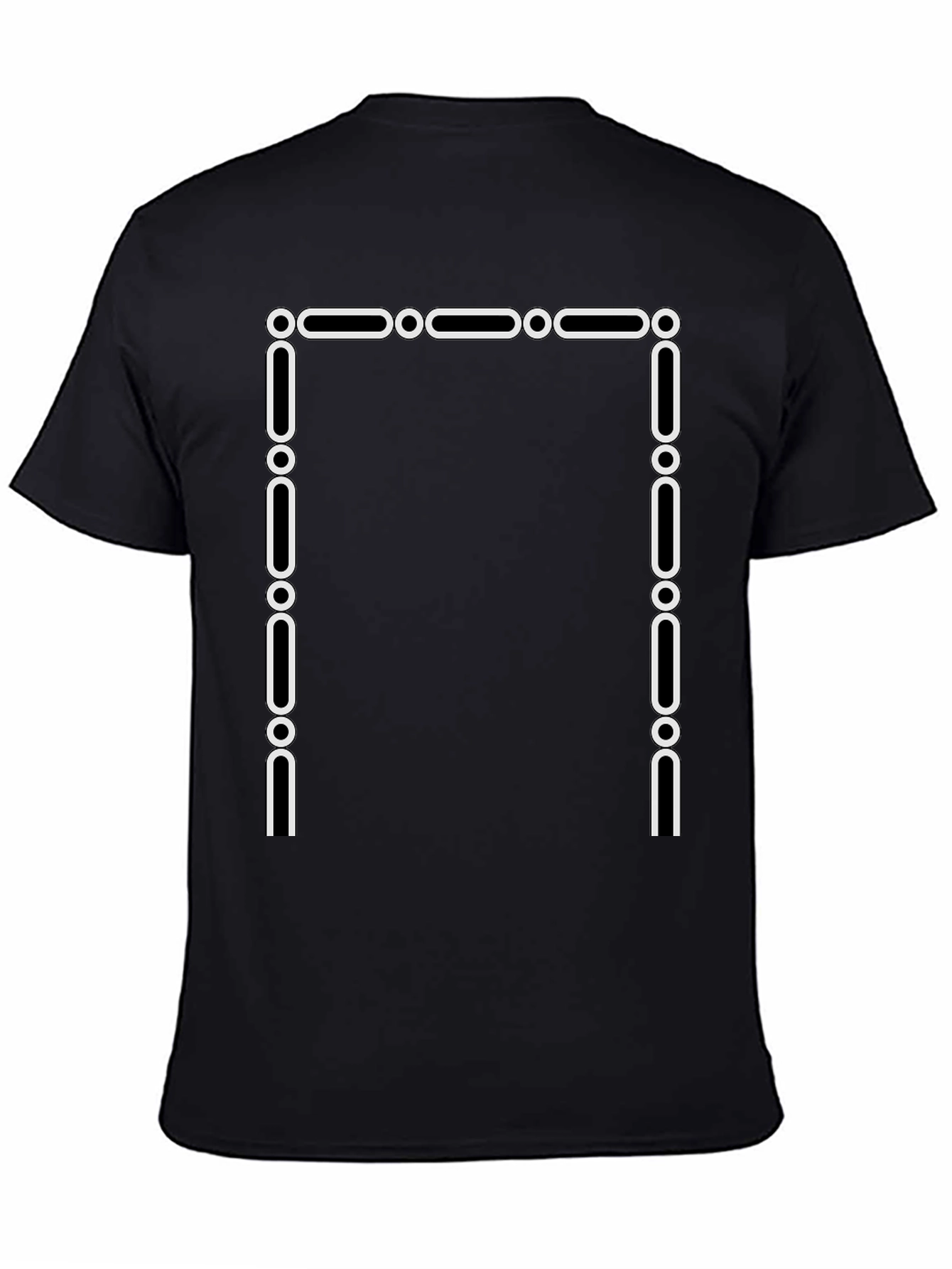Black Geometric Frame Black T-Shirt view 4