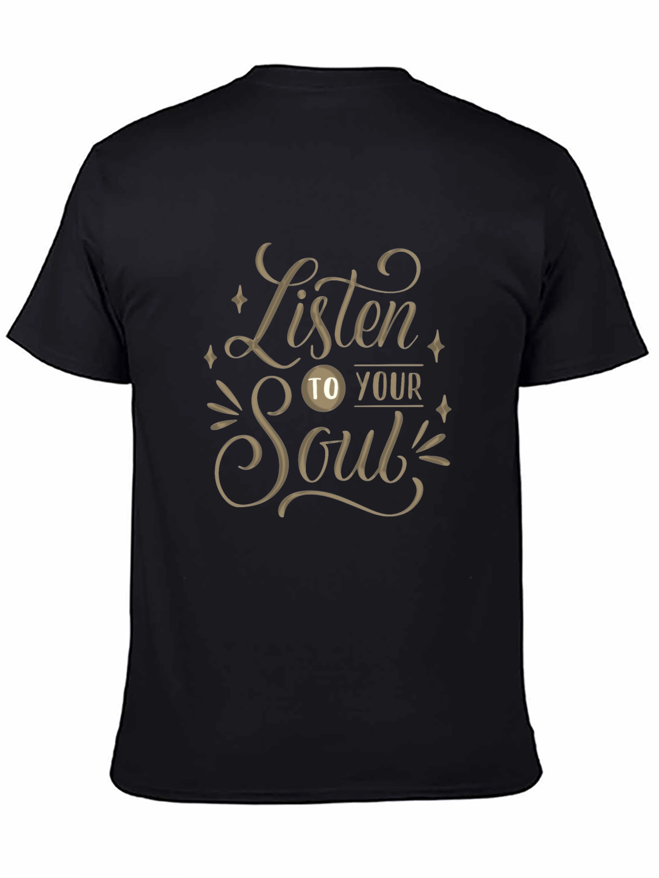 Black Listen to Your Soul Graphic Tee - Black view 4