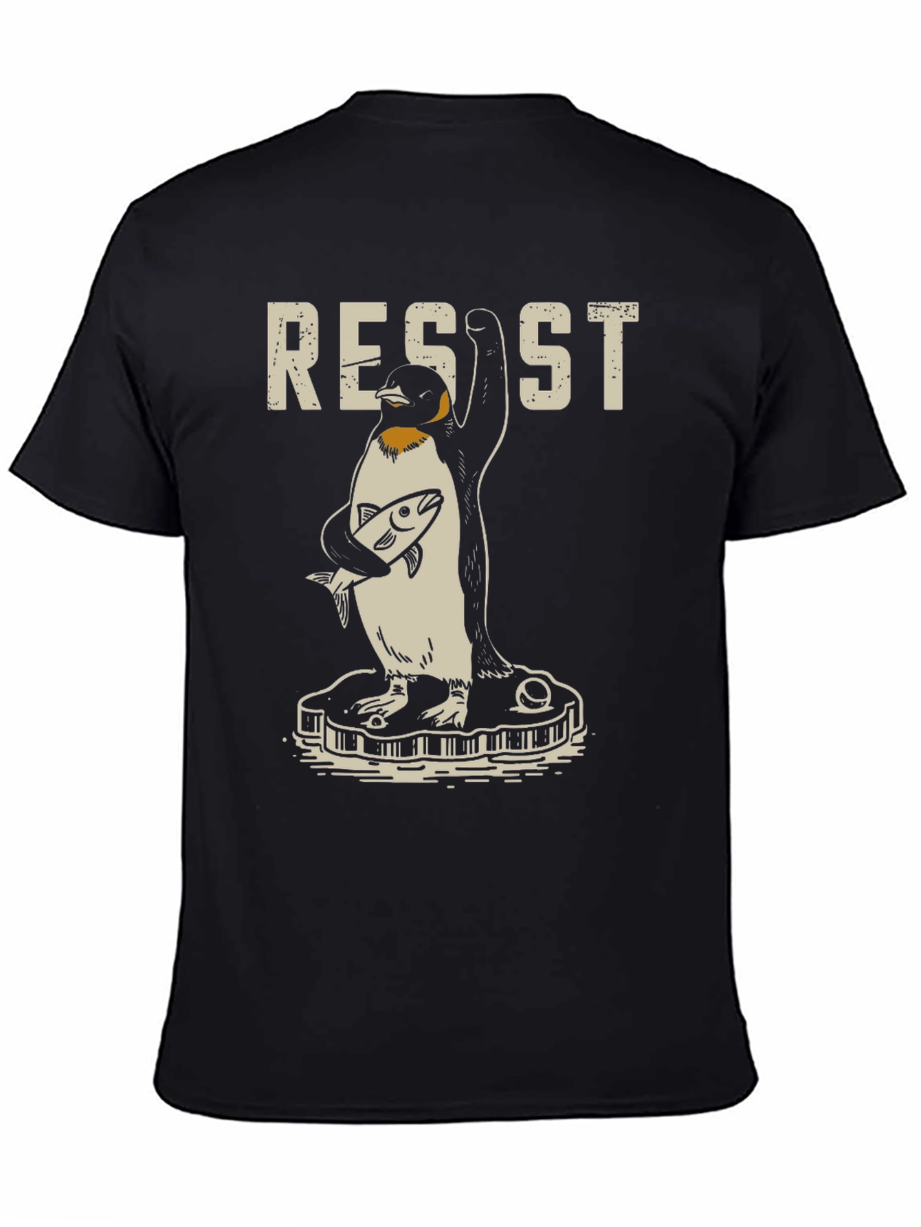 Black Resist Penguin Graphic Tee view 4