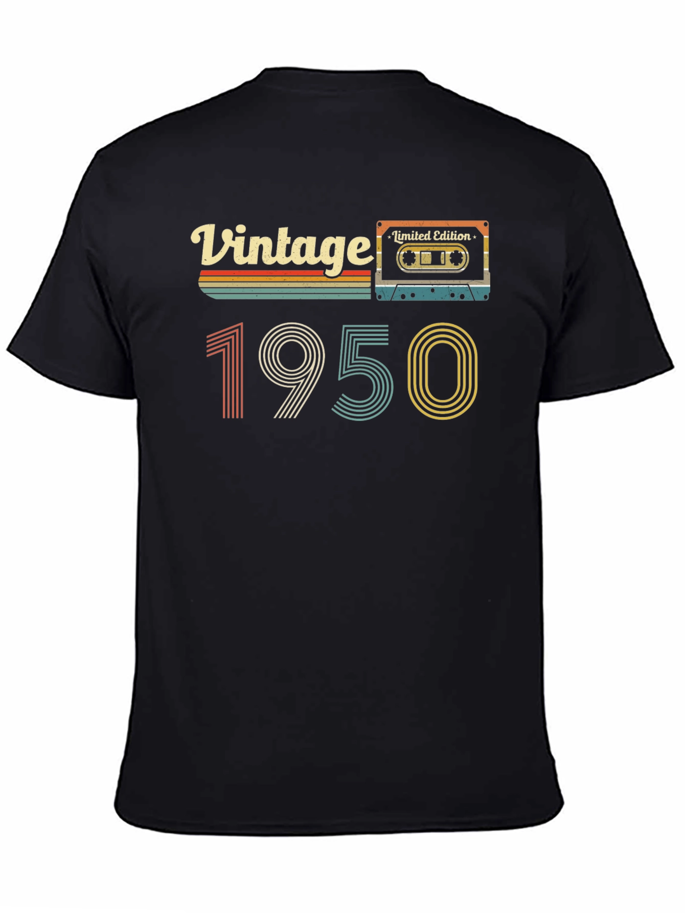 Black Vintage 1950 Limited Edition Cassette T-Shirt view 4