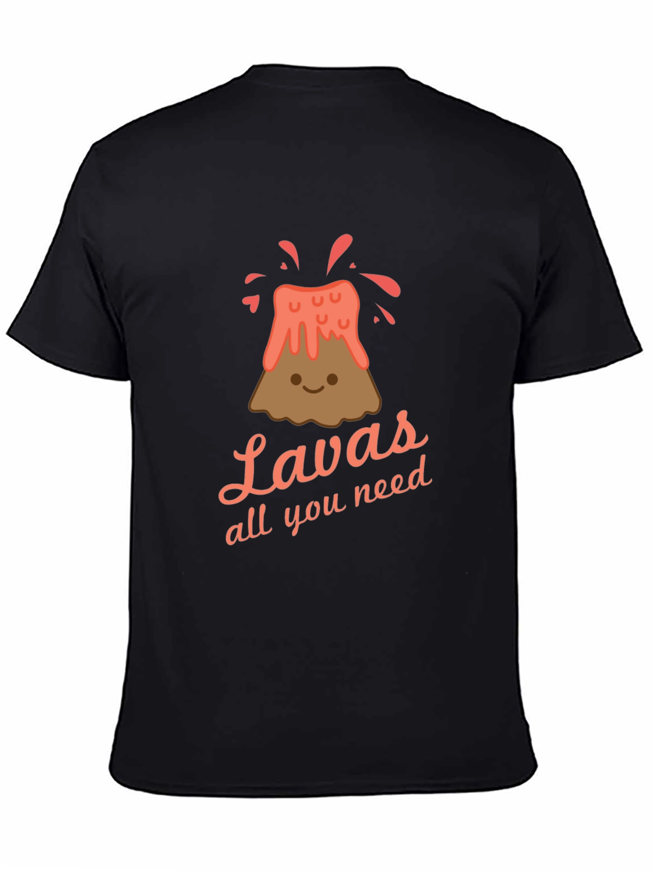 Black Cute Lava Volcano Graphic T-Shirt -  All You Need! view 4
