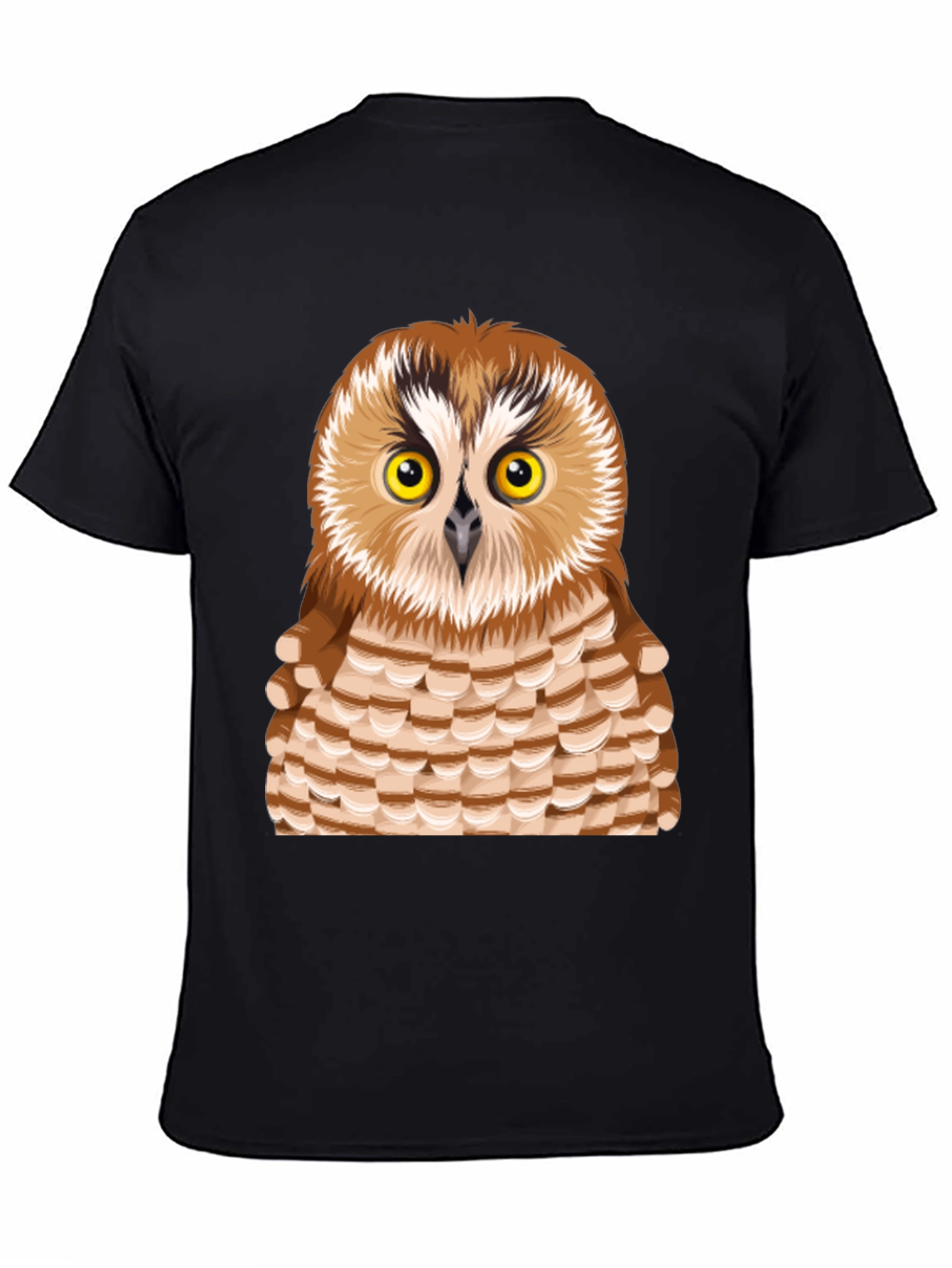 Black Owl Graphic Tee - Mens Black T-Shirt view 4
