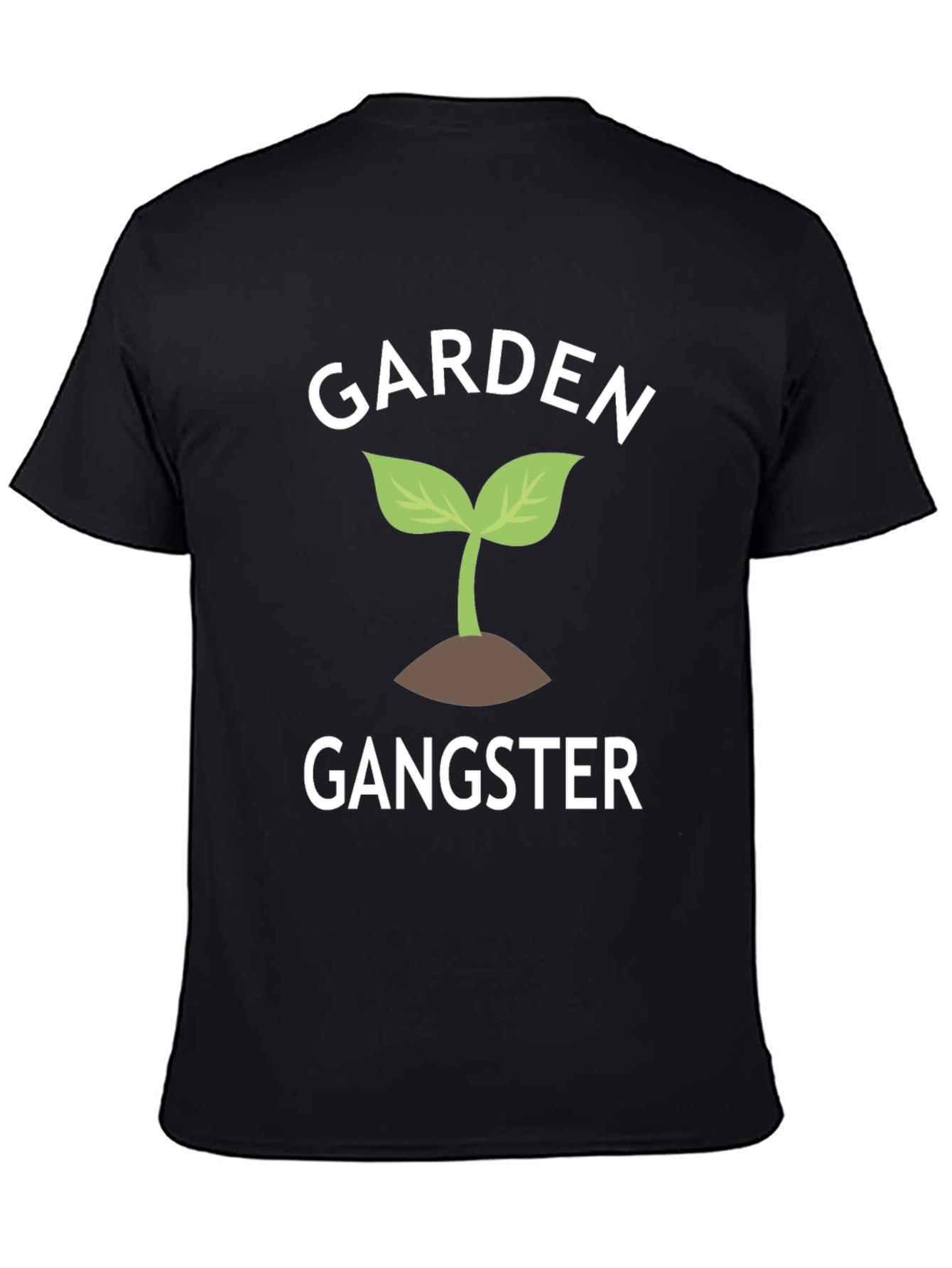 Black Garden Gangster T-Shirt: Funny Gardening Tee view 4