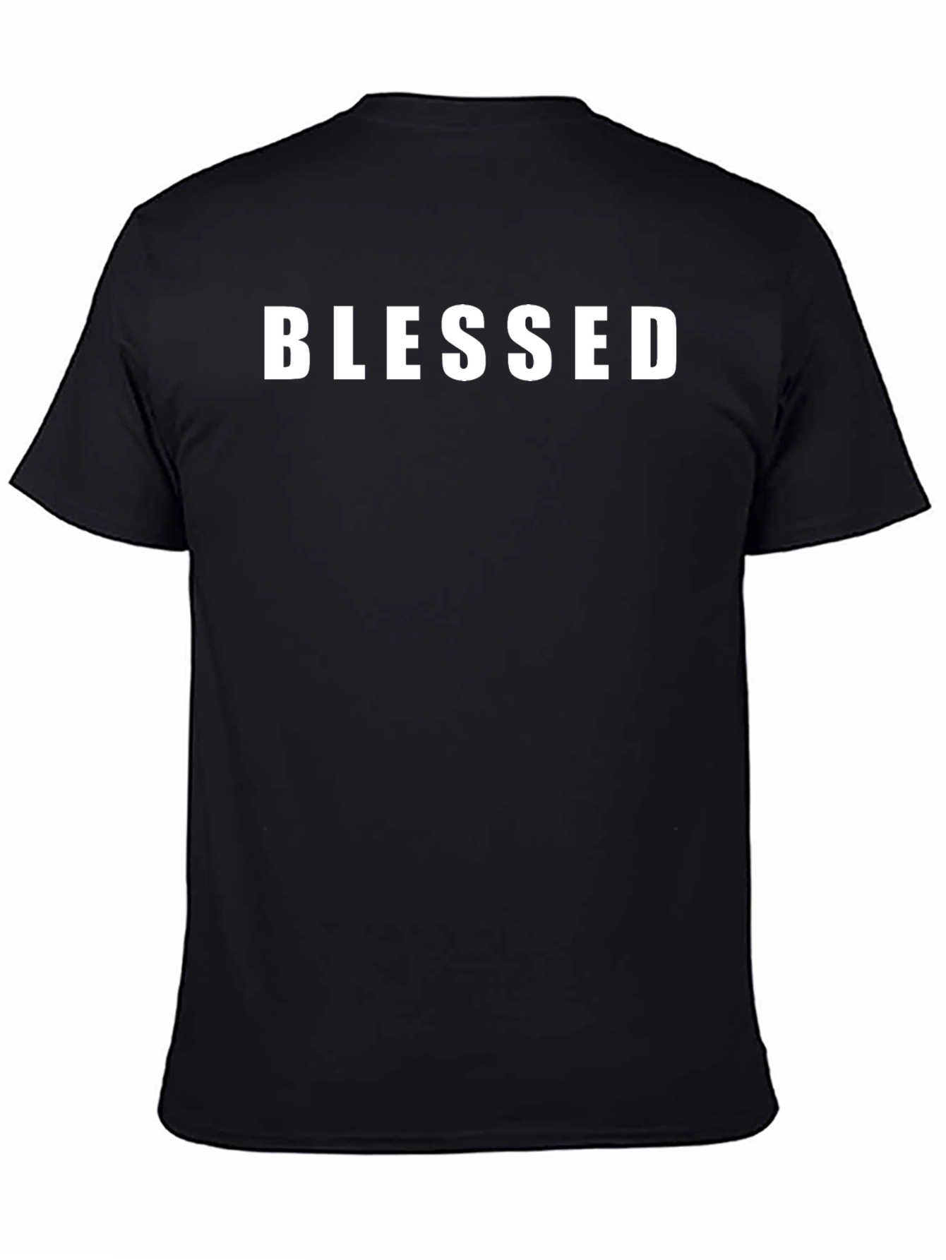 Black Blessed Black Graphic Tee - Religious T-Shirt view 4