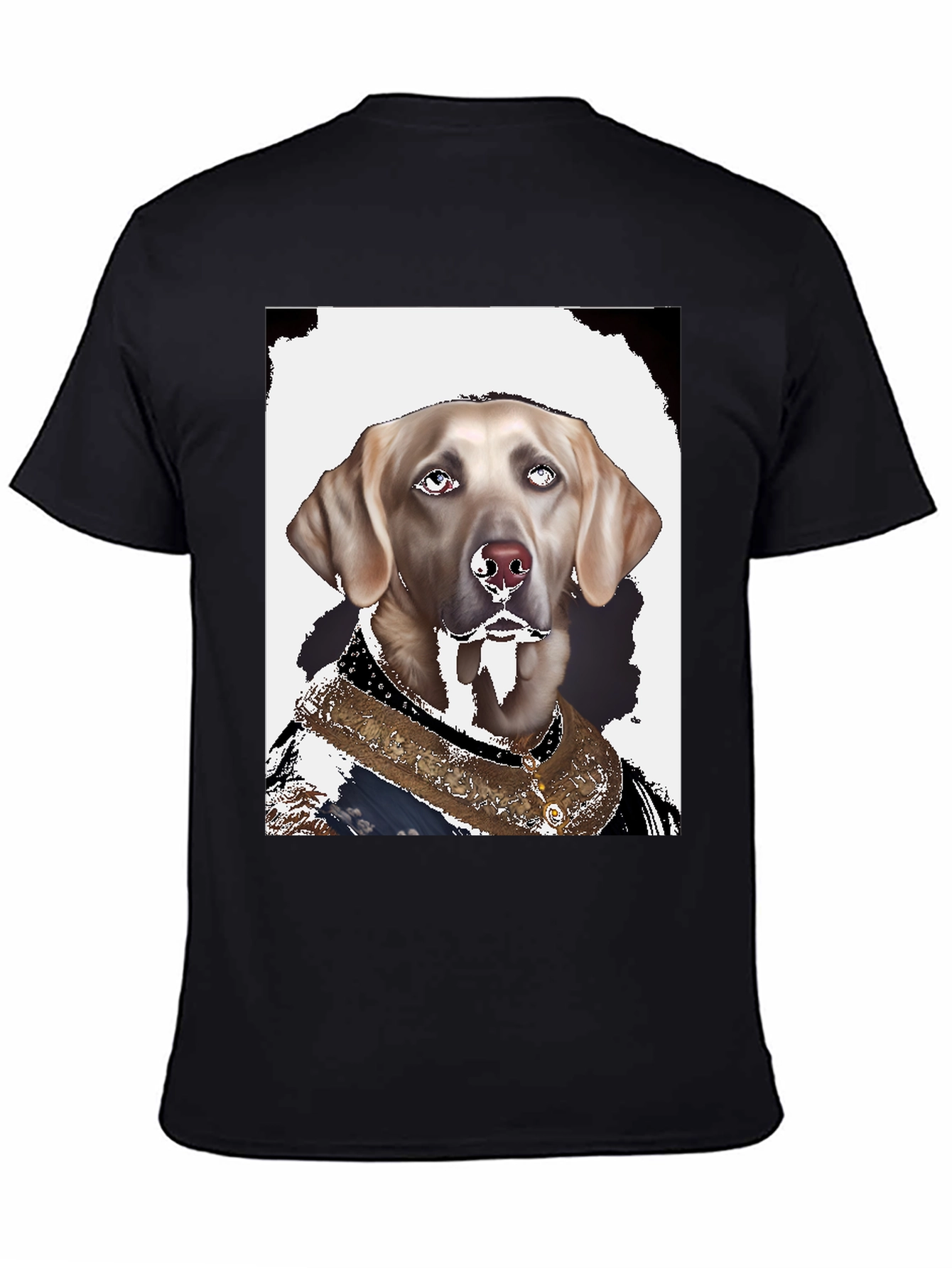 Black Regal Dog Graphic Tee - Canine Royalty view 4