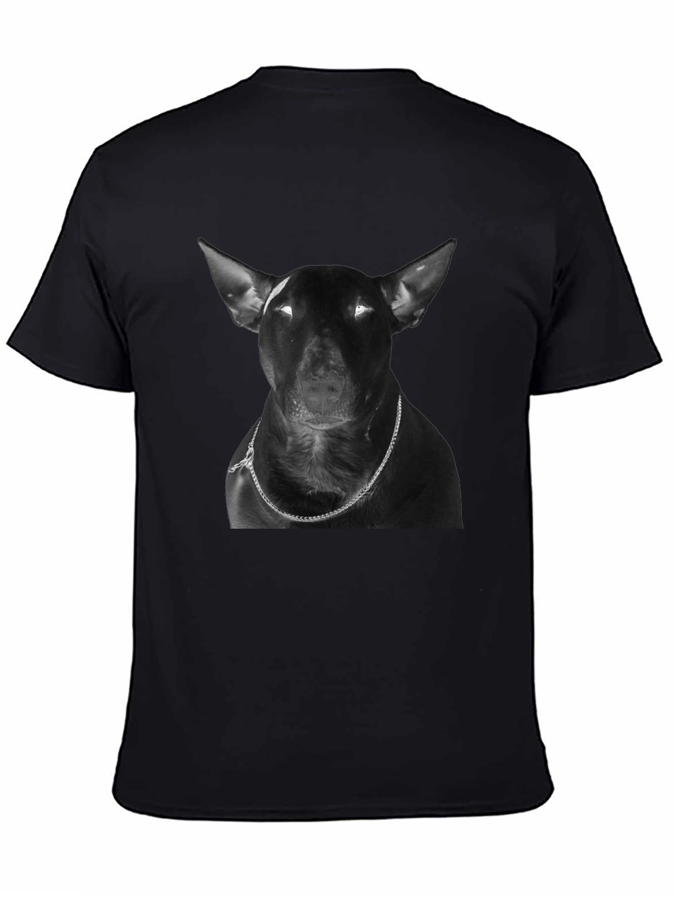 Black Dog Graphic T-Shirt - Bull Terrier Design view 4