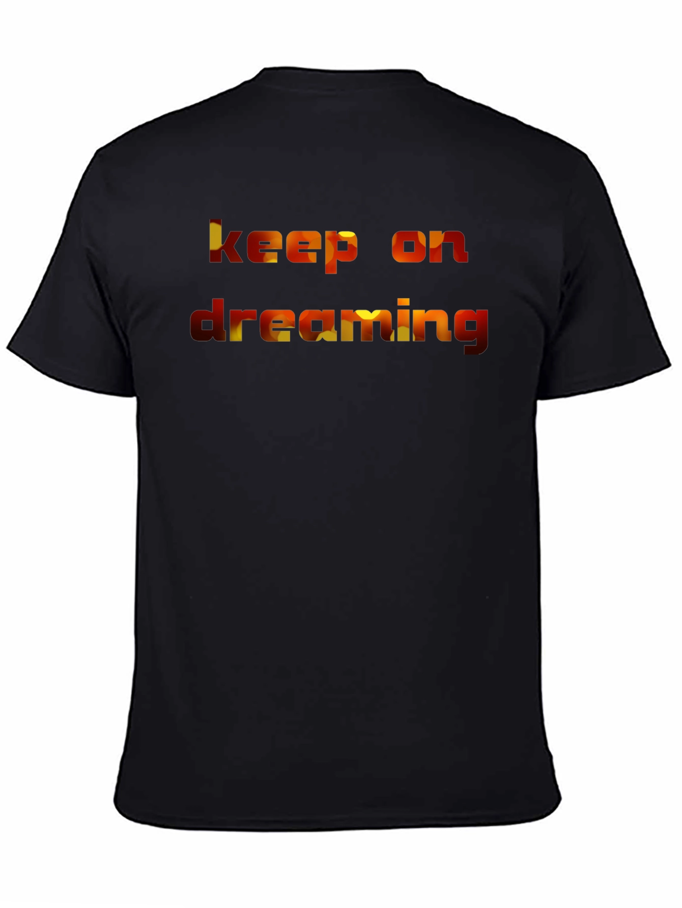 Black Keep On Dreaming Graphic Tee - Casual Black T-Shirt view 4