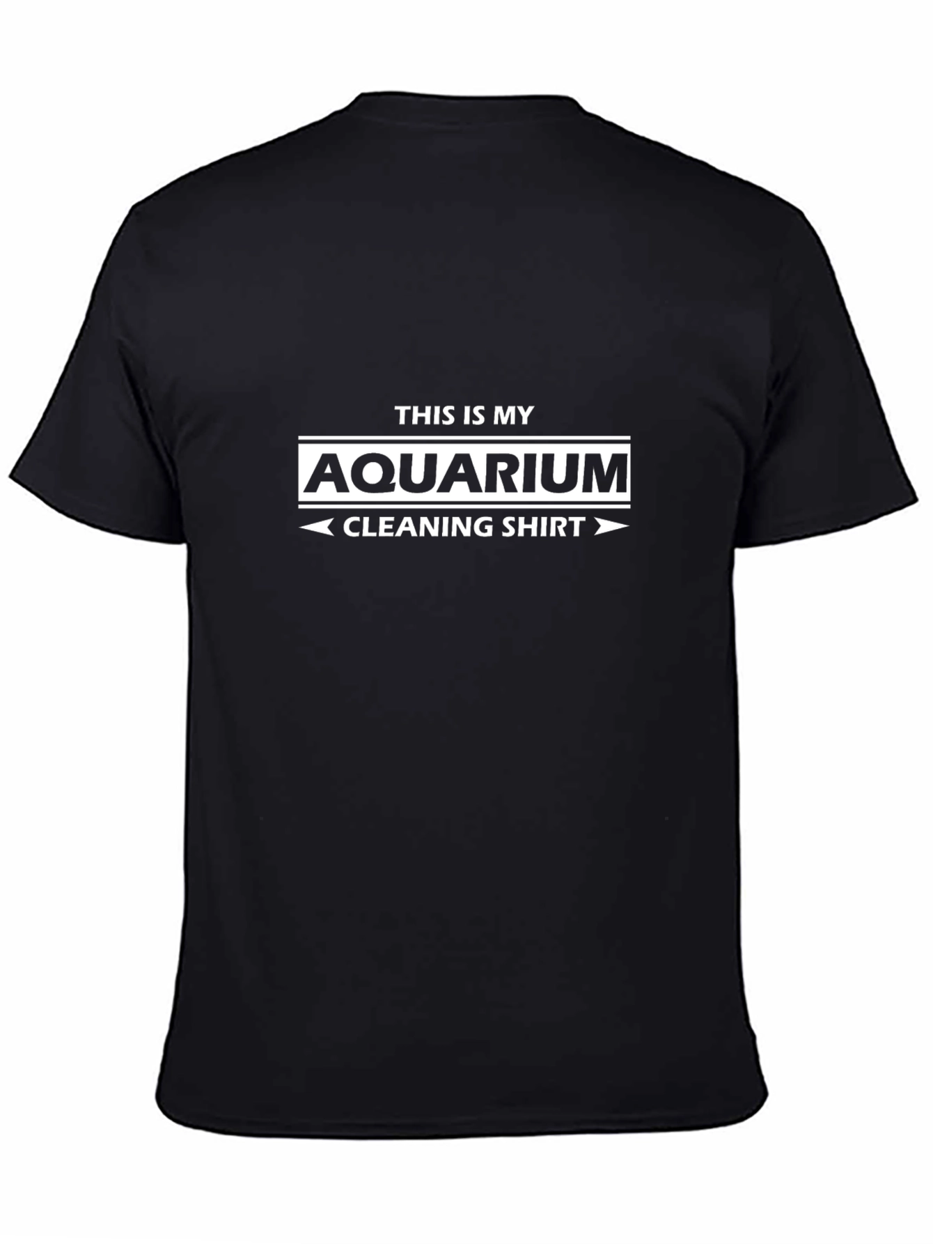 Black Aquarium Cleaning Shirt - Men's Black T-Shirt view 4