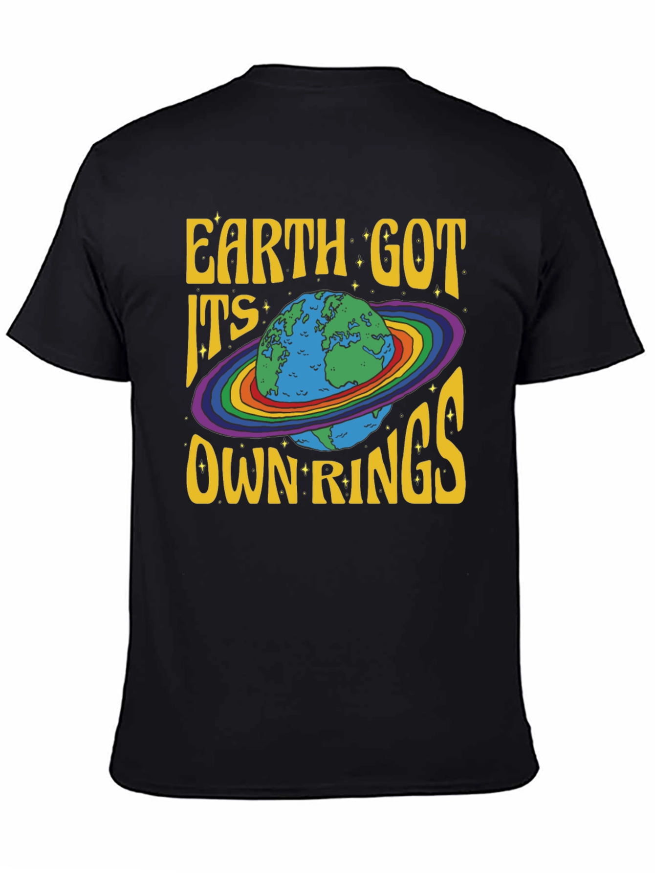 Black Earth Got Its Own Rings Graphic T-Shirt view 4