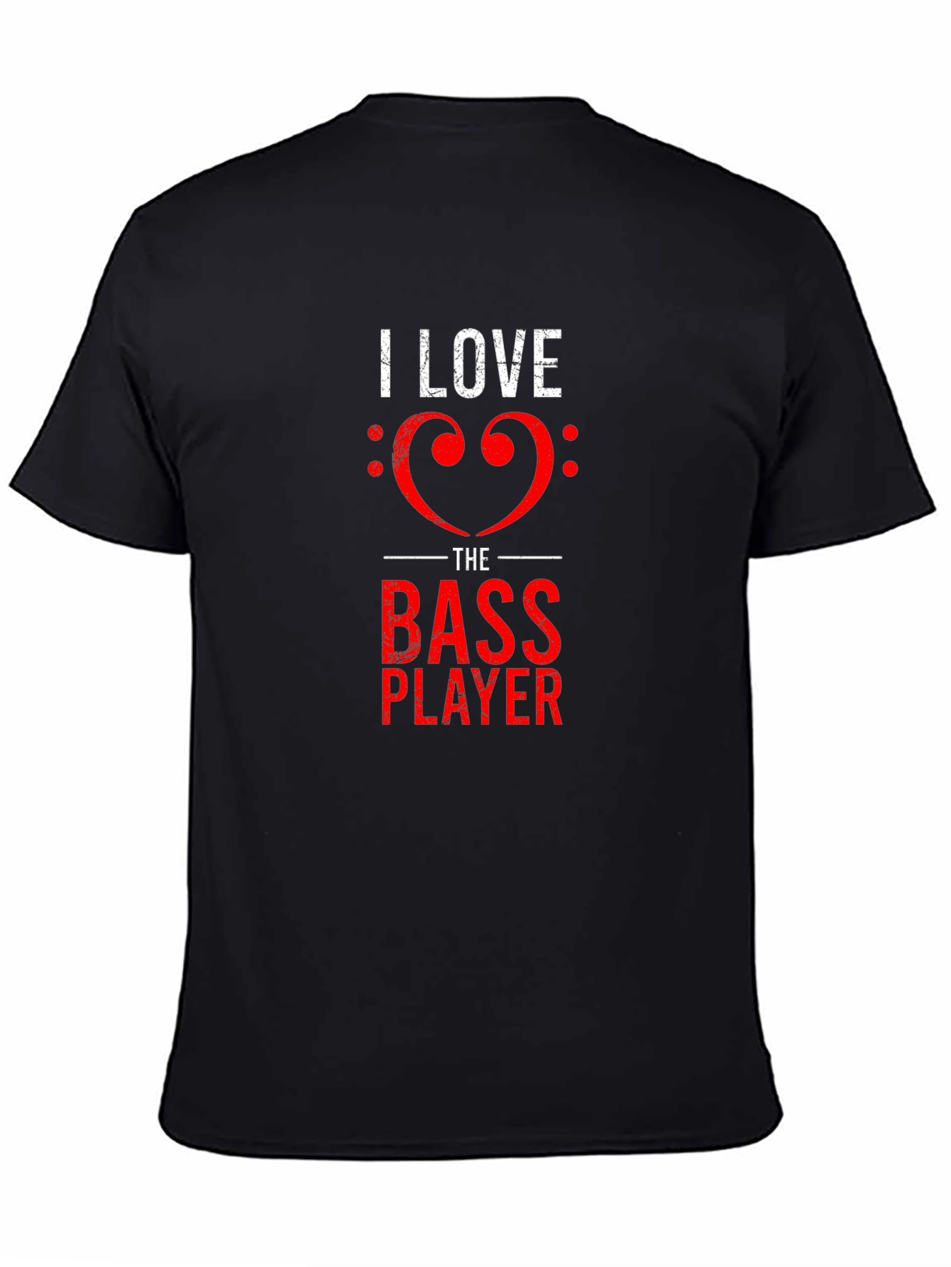 Black I Love the Bass Player T-Shirt - Music Lover Tee view 4