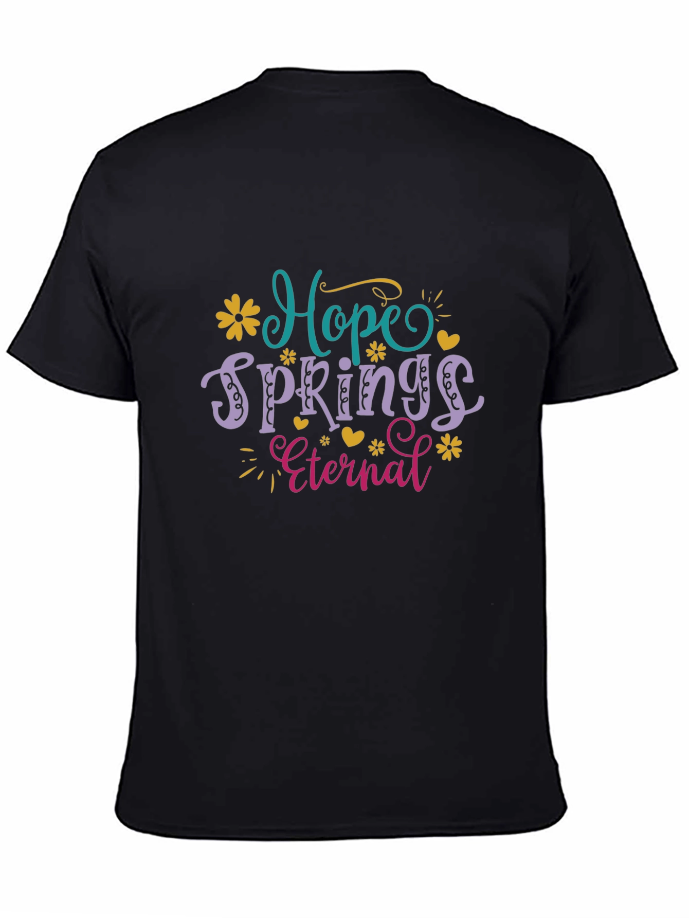 Black Hope Springs Eternal Graphic T-Shirt view 4
