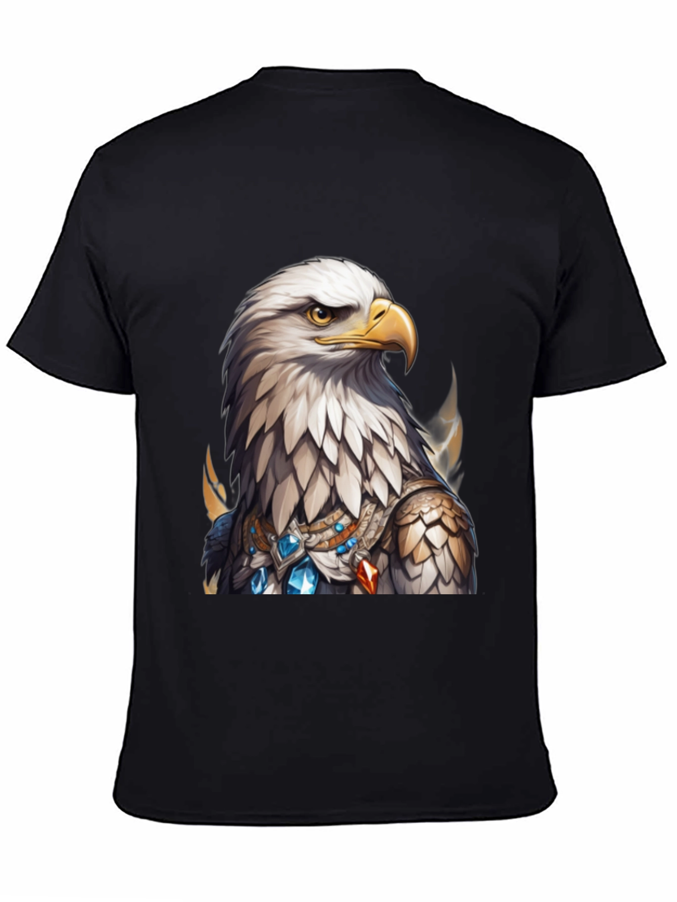 Black Eagle Warrior T-Shirt - Black Graphic Tee view 4