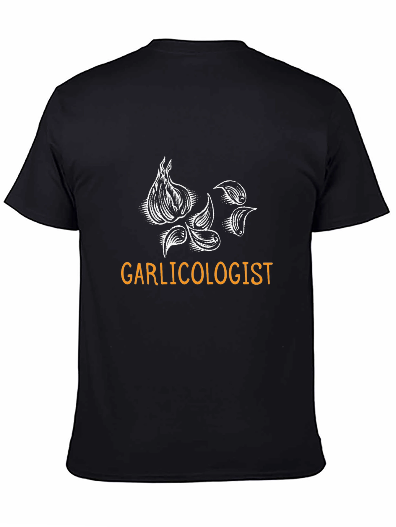 Black Garlicologist Graphic T-Shirt - Black Cotton Tee view 4