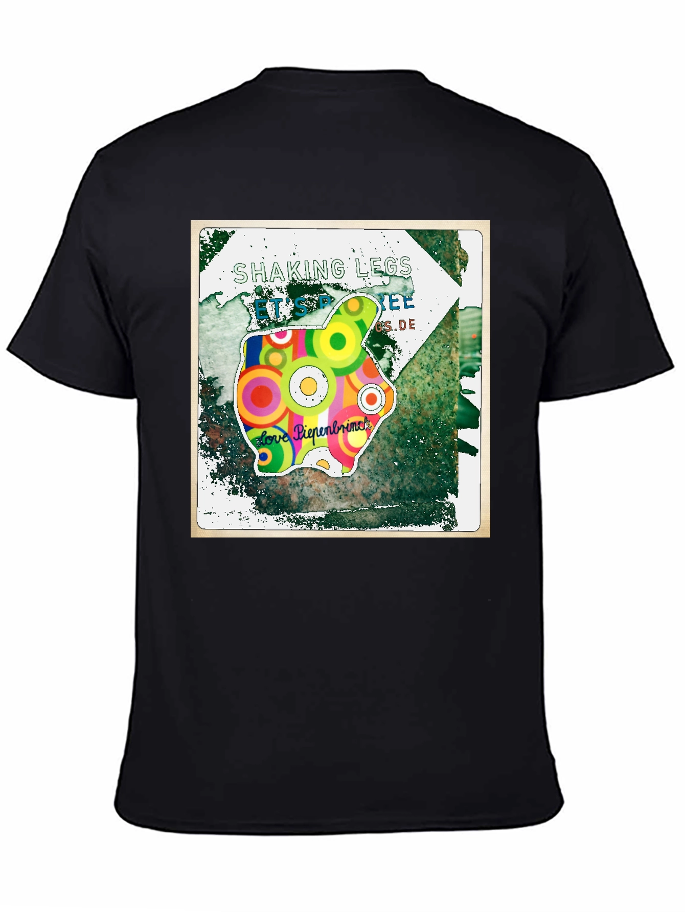 Black Retro Piggy Bank Graphic Tee view 4