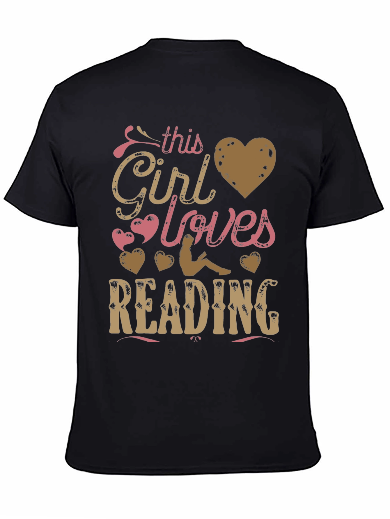 Black Girl Loves Reading T-Shirt view 4