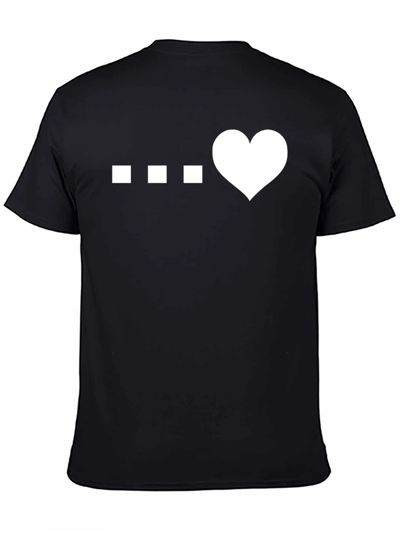 Black Heartbeat Graphic Tee - Modern Casual Style view 4