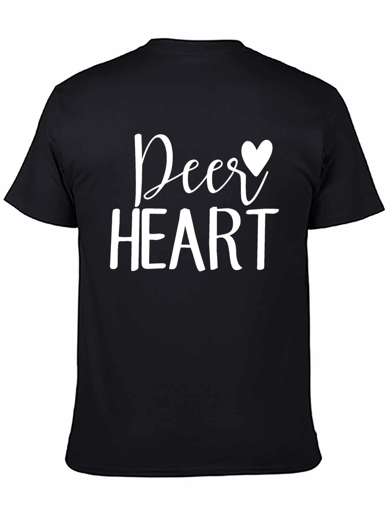 Black Dear Heart Graphic Tee - Soft Cotton Blend view 4