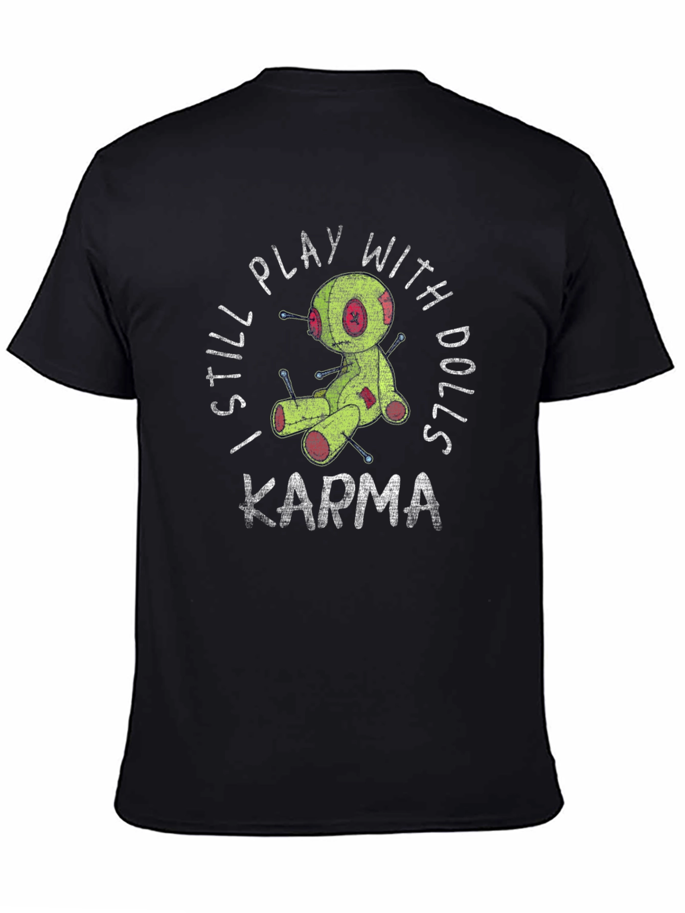 Black Karma Voodoo Doll Graphic T-Shirt view 4