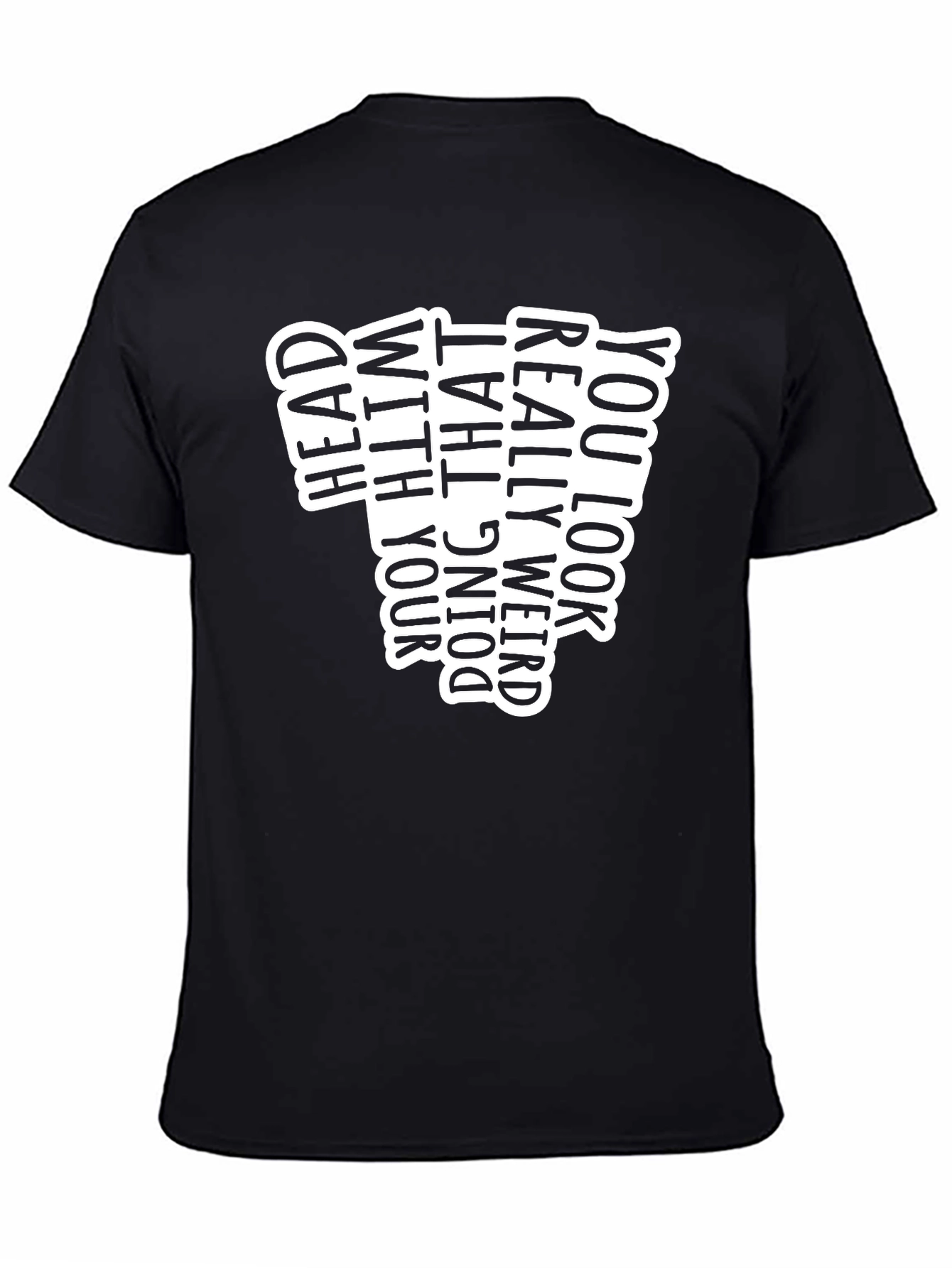 Black Funny 'Doing That' Black Graphic Tee view 4