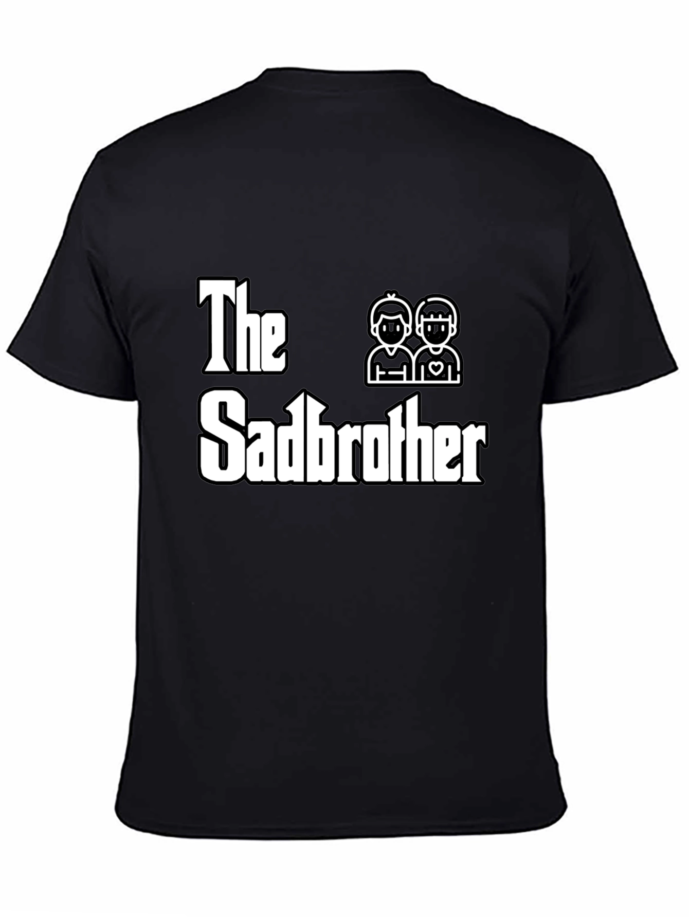 Black The Sadbrother T-Shirt - Novelty Graphic Tee view 4