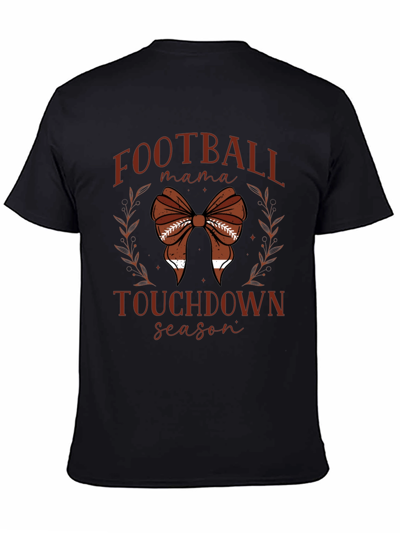 Black Football Mama Touchdown Season Tee view 4