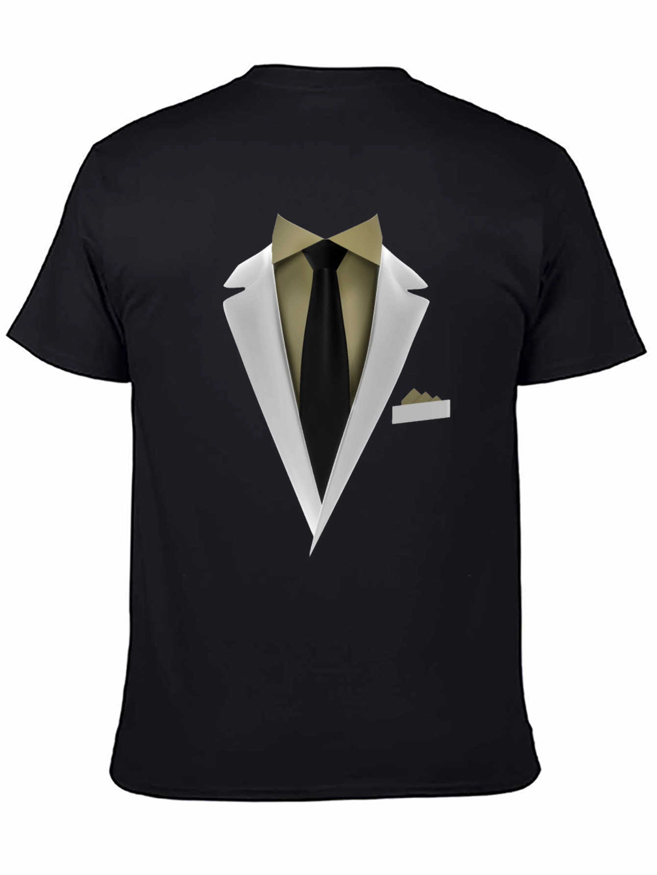 Suit & Tie Graphic Tee - Black Fashion Top - 4