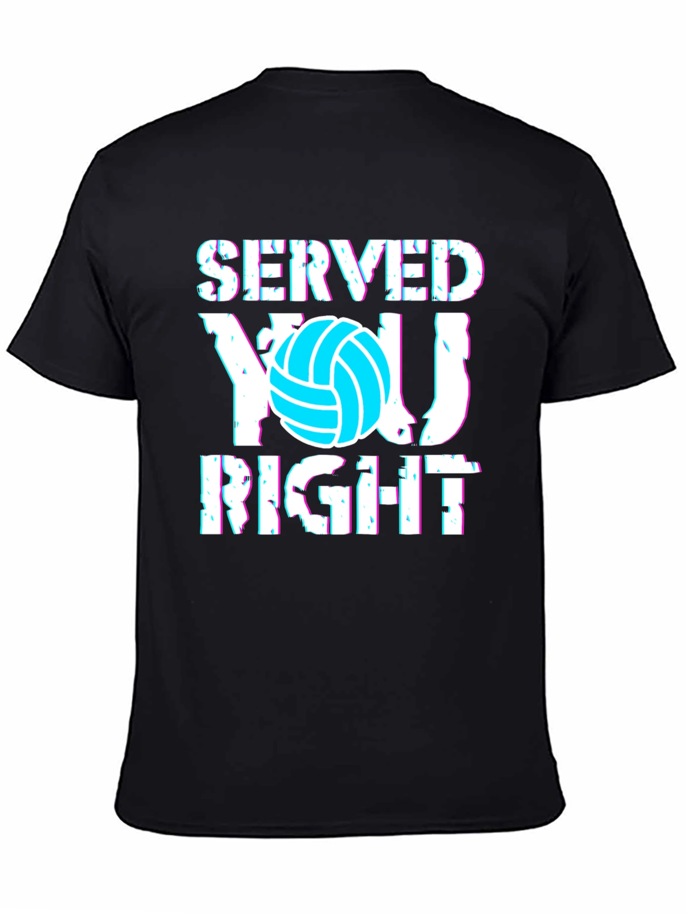 Black Served You Right Volleyball Graphic Tee view 4