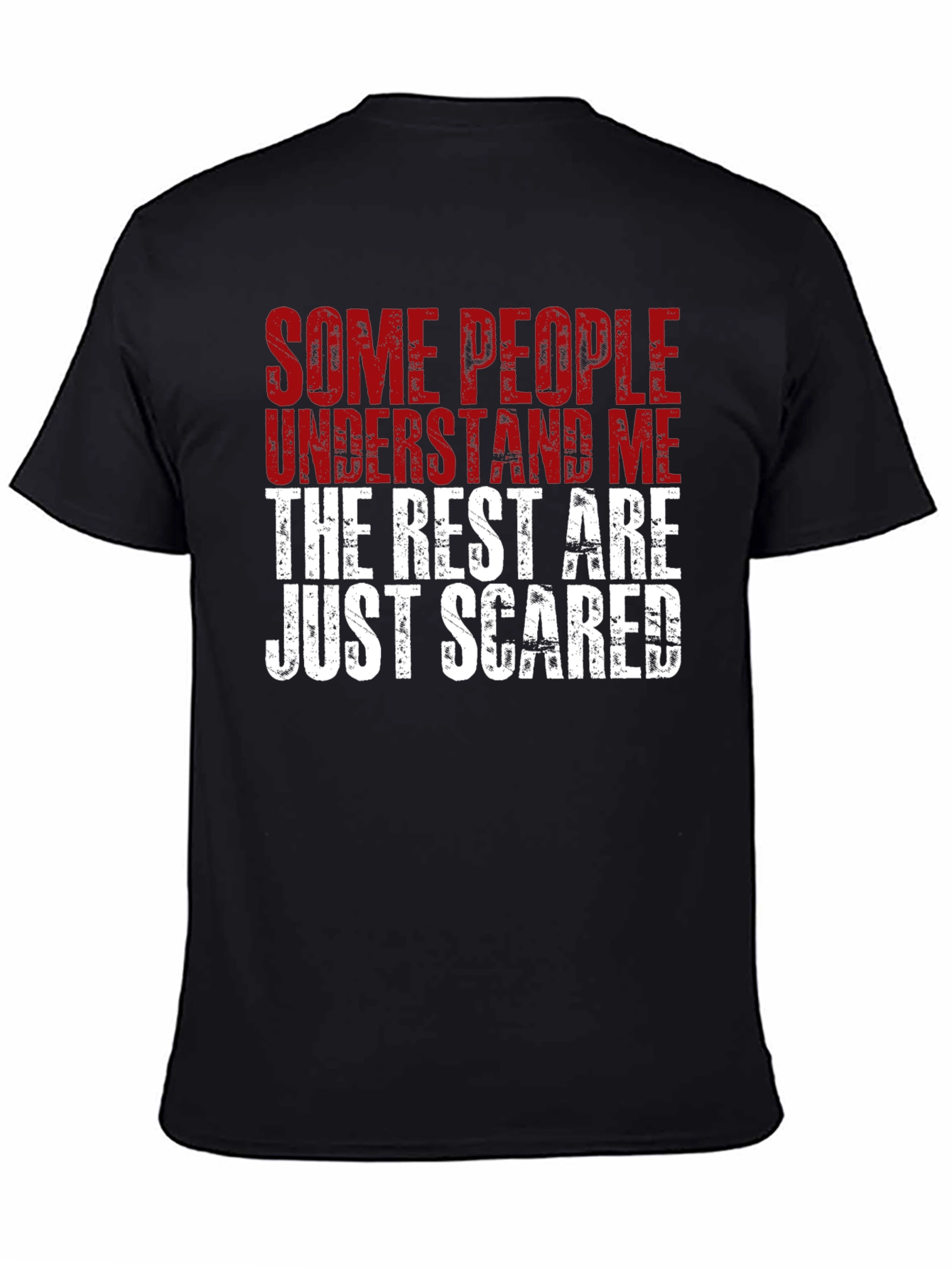 Black Funny Statement Graphic T-Shirt - Some People Understand Me view 4