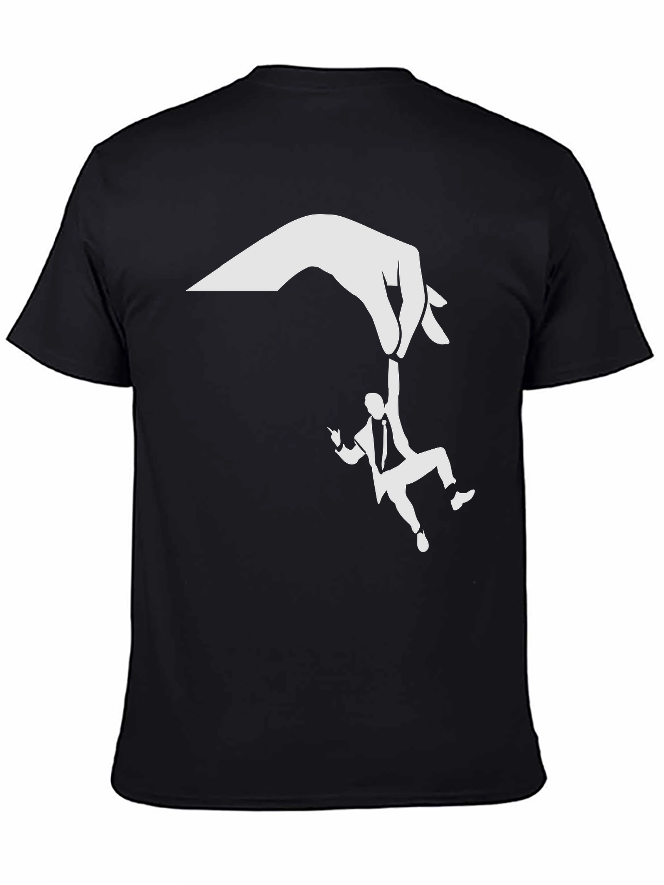 Black Hand Puppet Graphic Tee - Funny Dark Humor T-Shirt view 4