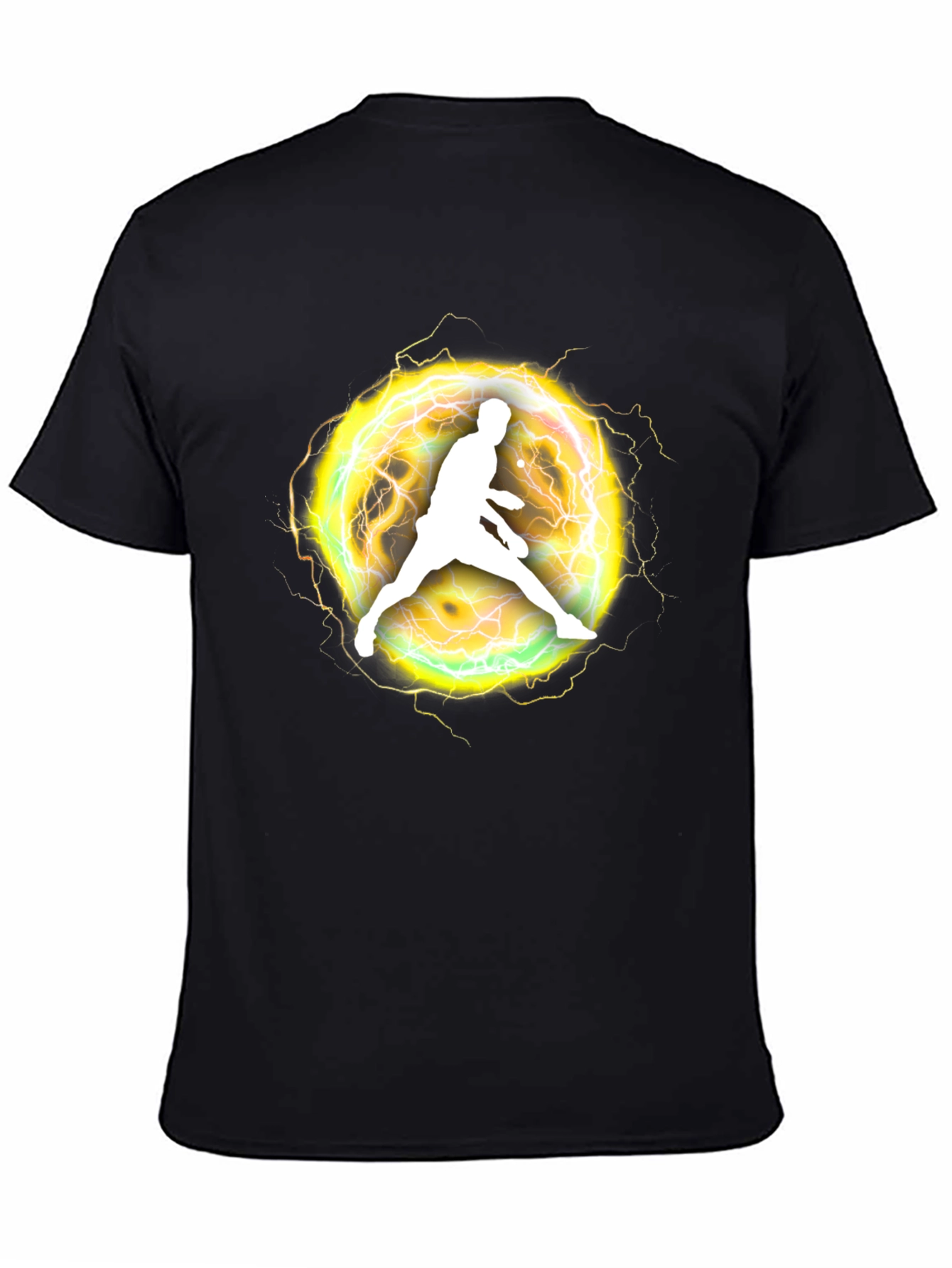 Black Electric Athlete Graphic Black T-Shirt view 4