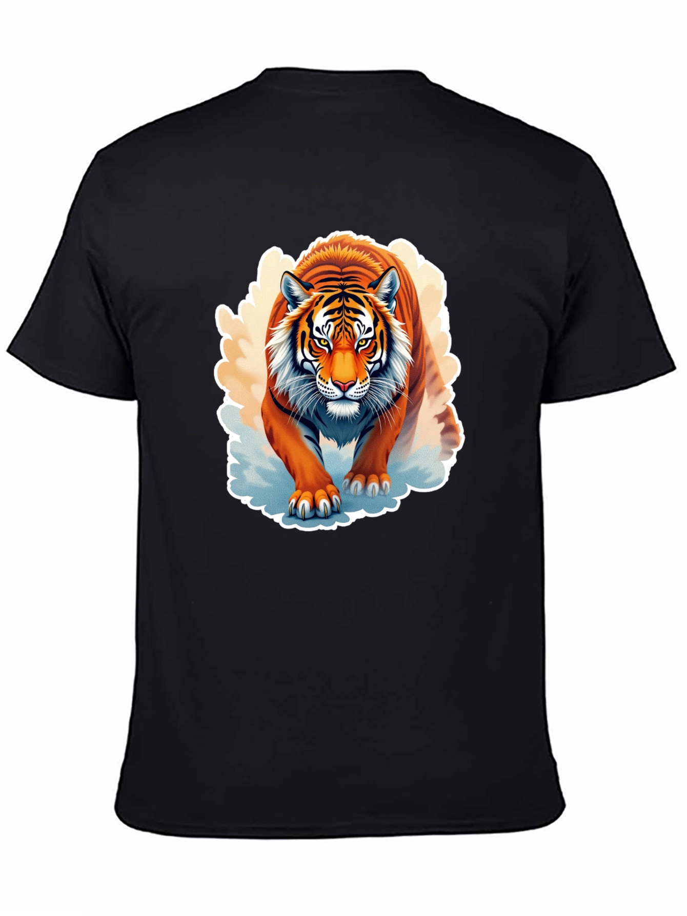 Black Tiger Graphic T-Shirt - Fierce Animal Design view 4
