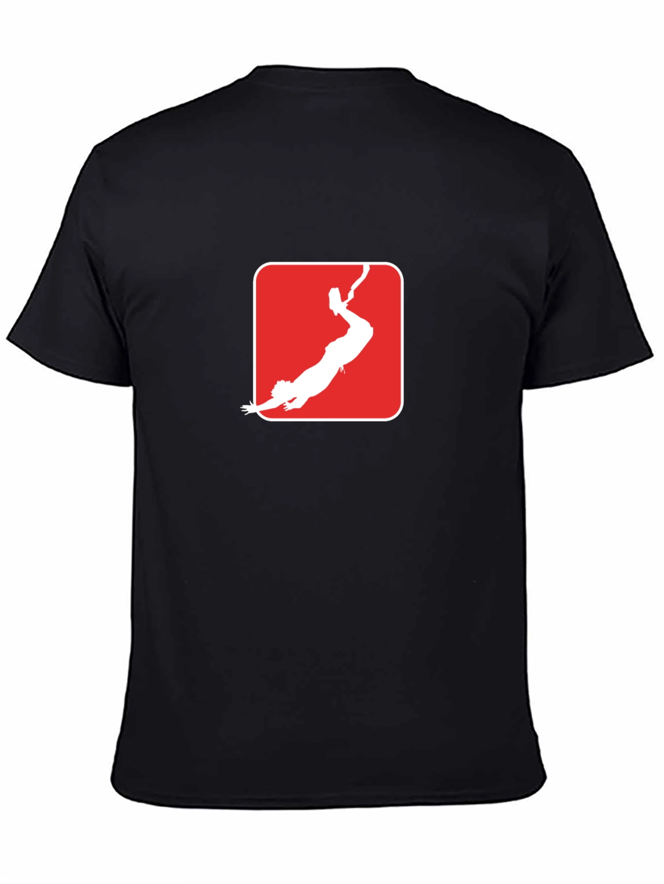 Black Red Bungee Jumper Graphic T-Shirt view 4