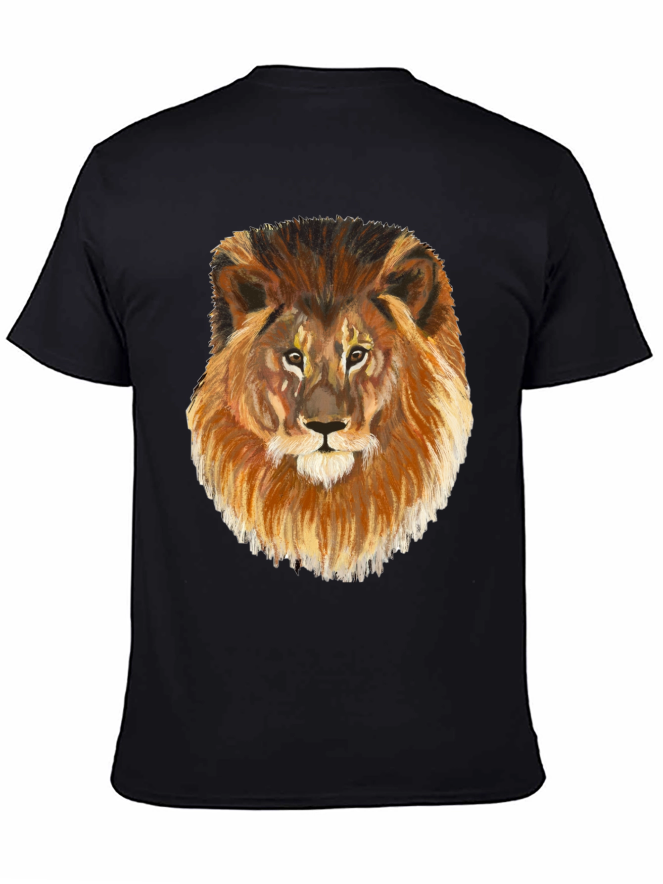 Black Lion Graphic Tee - Black Cotton Blend view 4