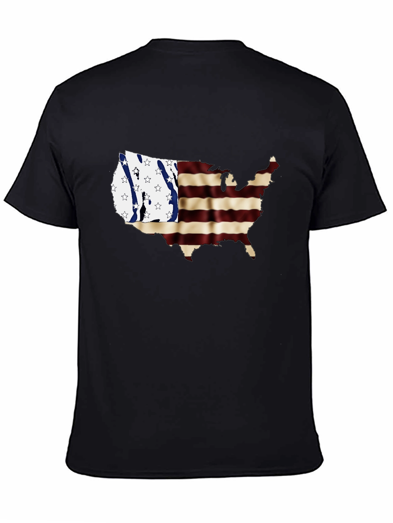 USA Map Flag Graphic Tee - 4