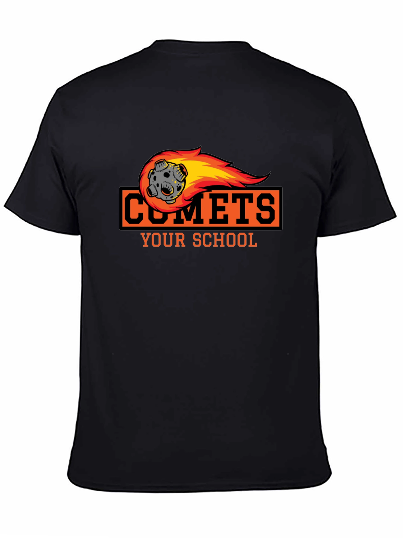 Black Comets School T-Shirt - Black view 4