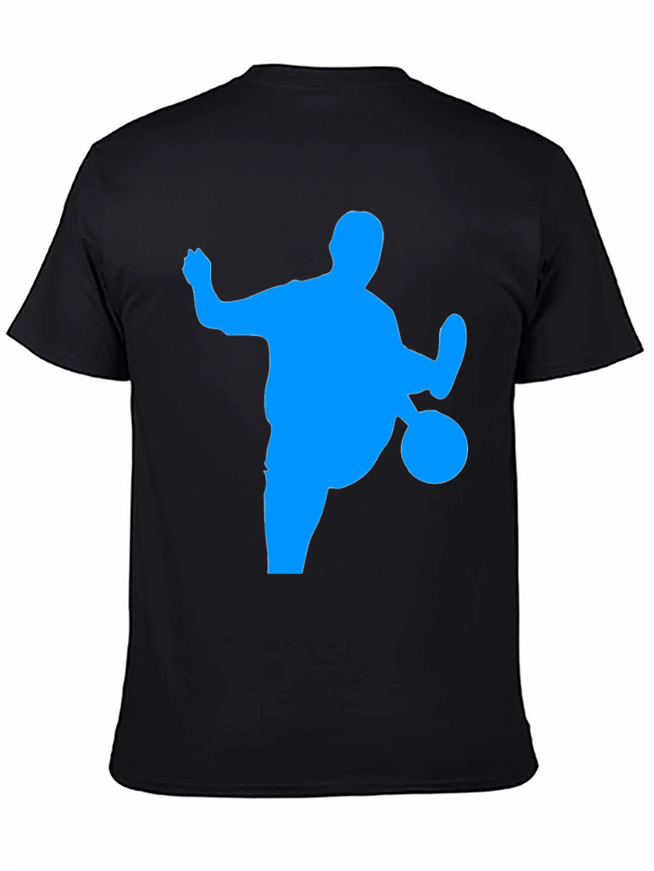 Black Soccer Silhouette Graphic Tee - Black view 4