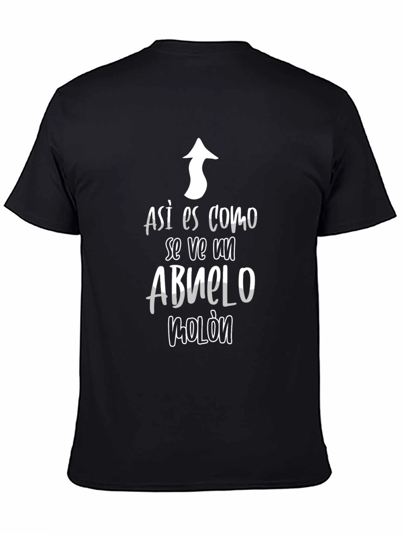 Black Cool Grandpa T-Shirt - "Así es como se ve un ABuelo Molón" view 4