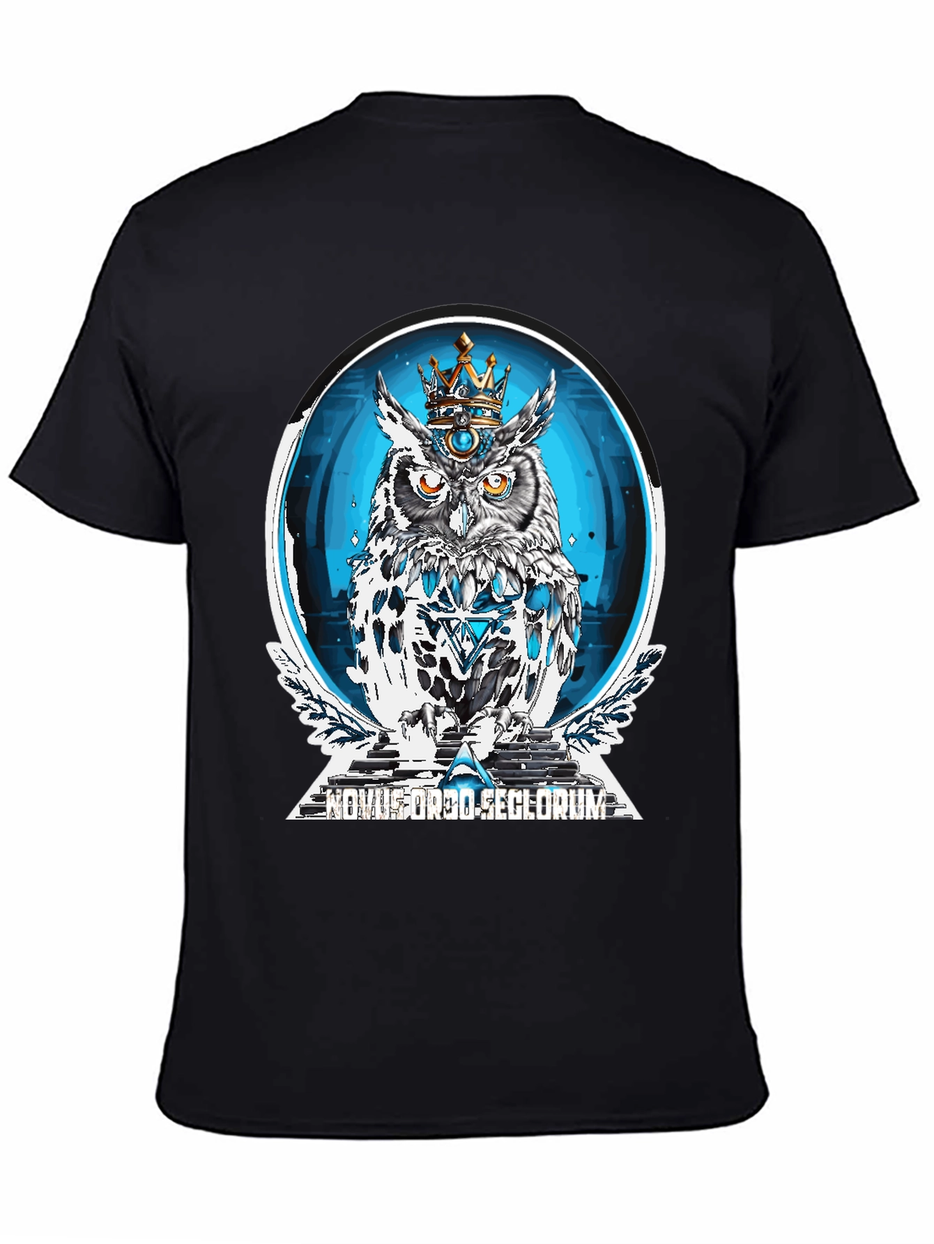 Black Crowned Owl Graphic Tee - New World Order view 4