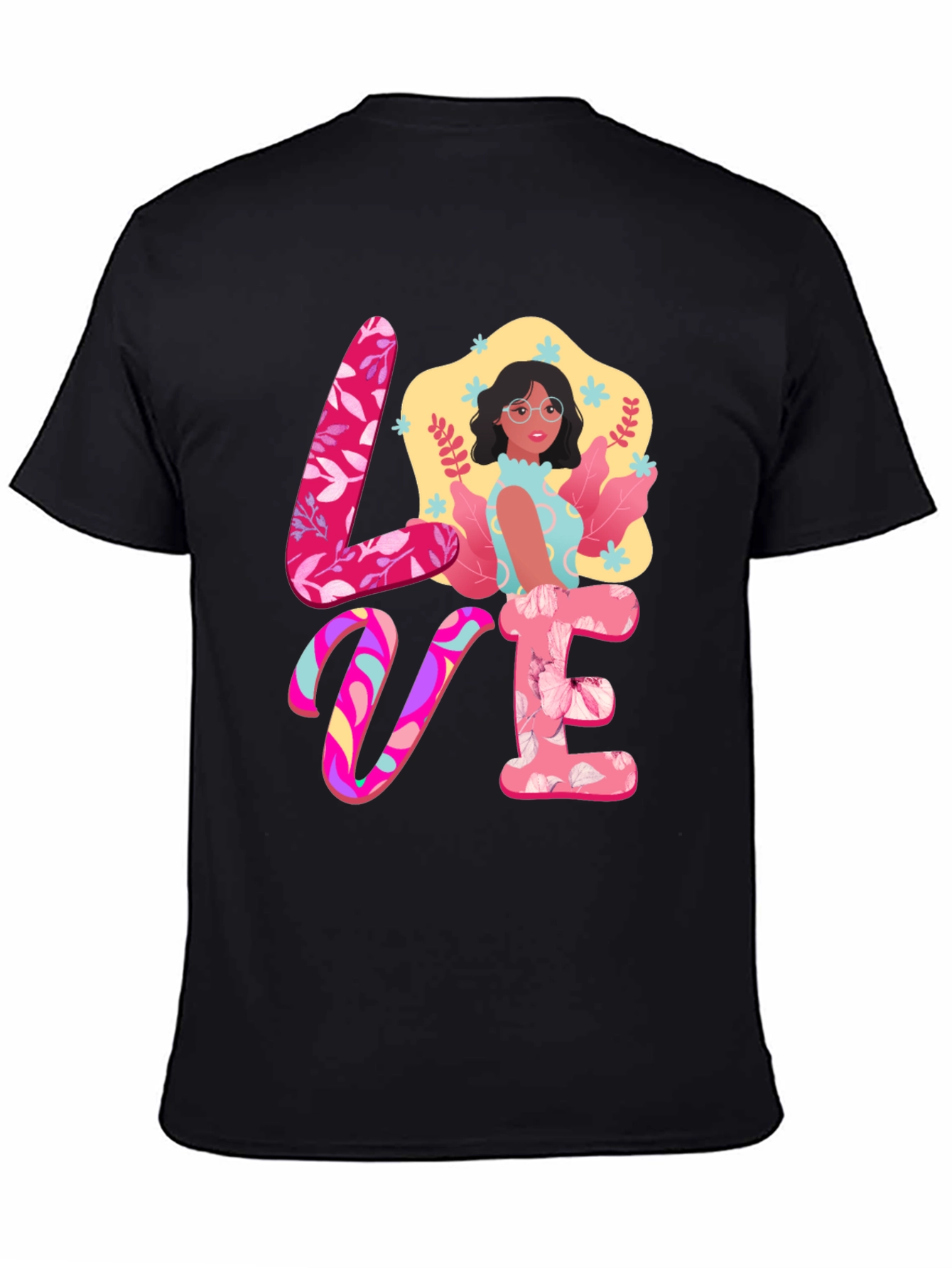 Black Love Graphic Print Tee view 4
