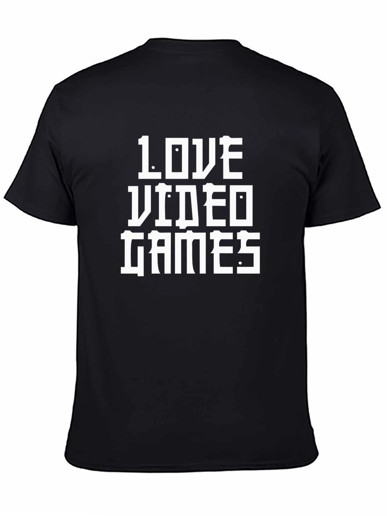 Black Love Video Games T-Shirt - Black Cotton Graphic Tee view 4