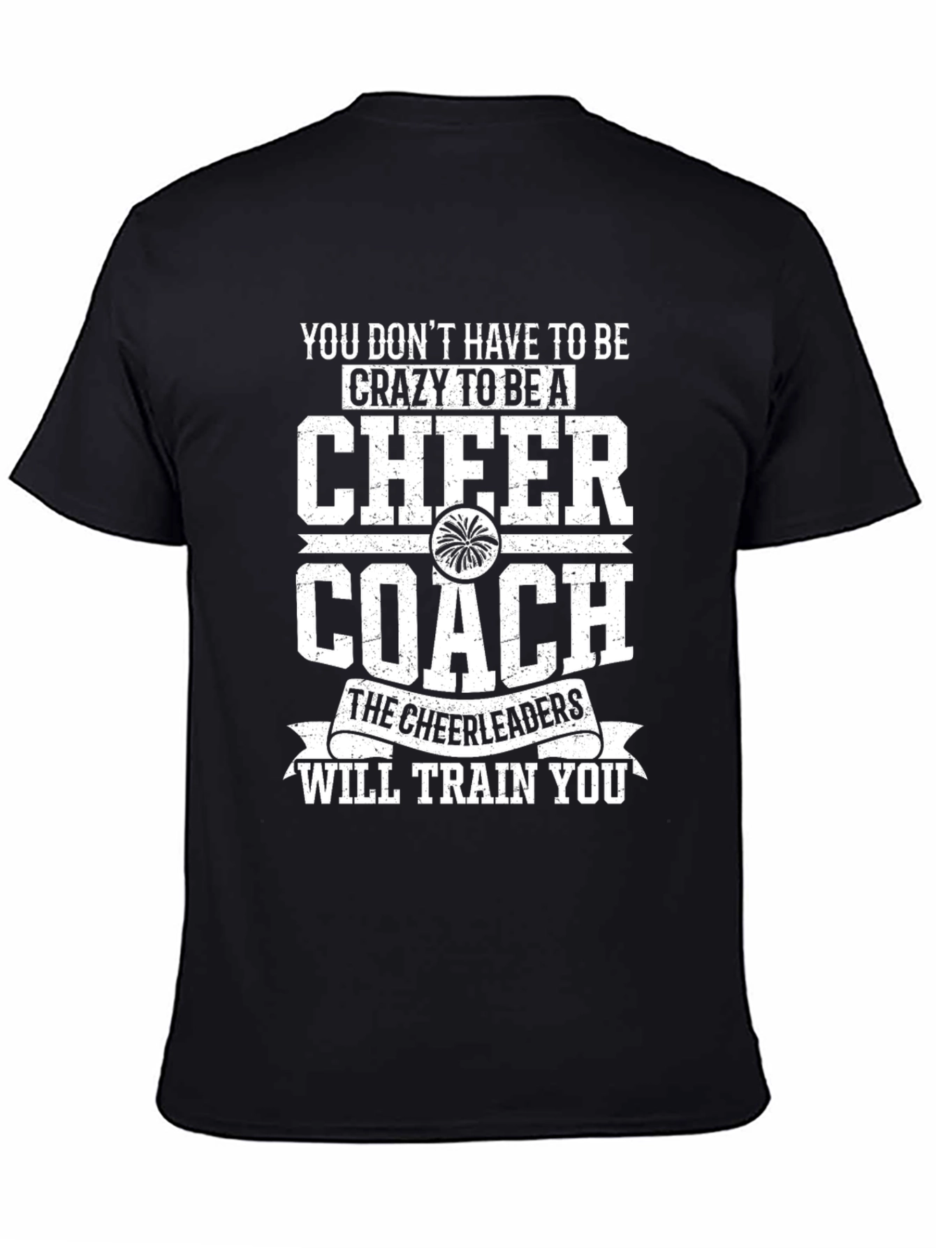 Black Cheer Coach Novelty Graphic Tee view 4
