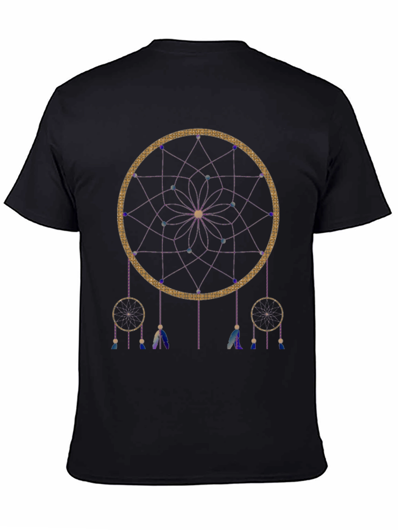 Black Dreamcatcher Graphic Tee - Boho Style Shirt view 4