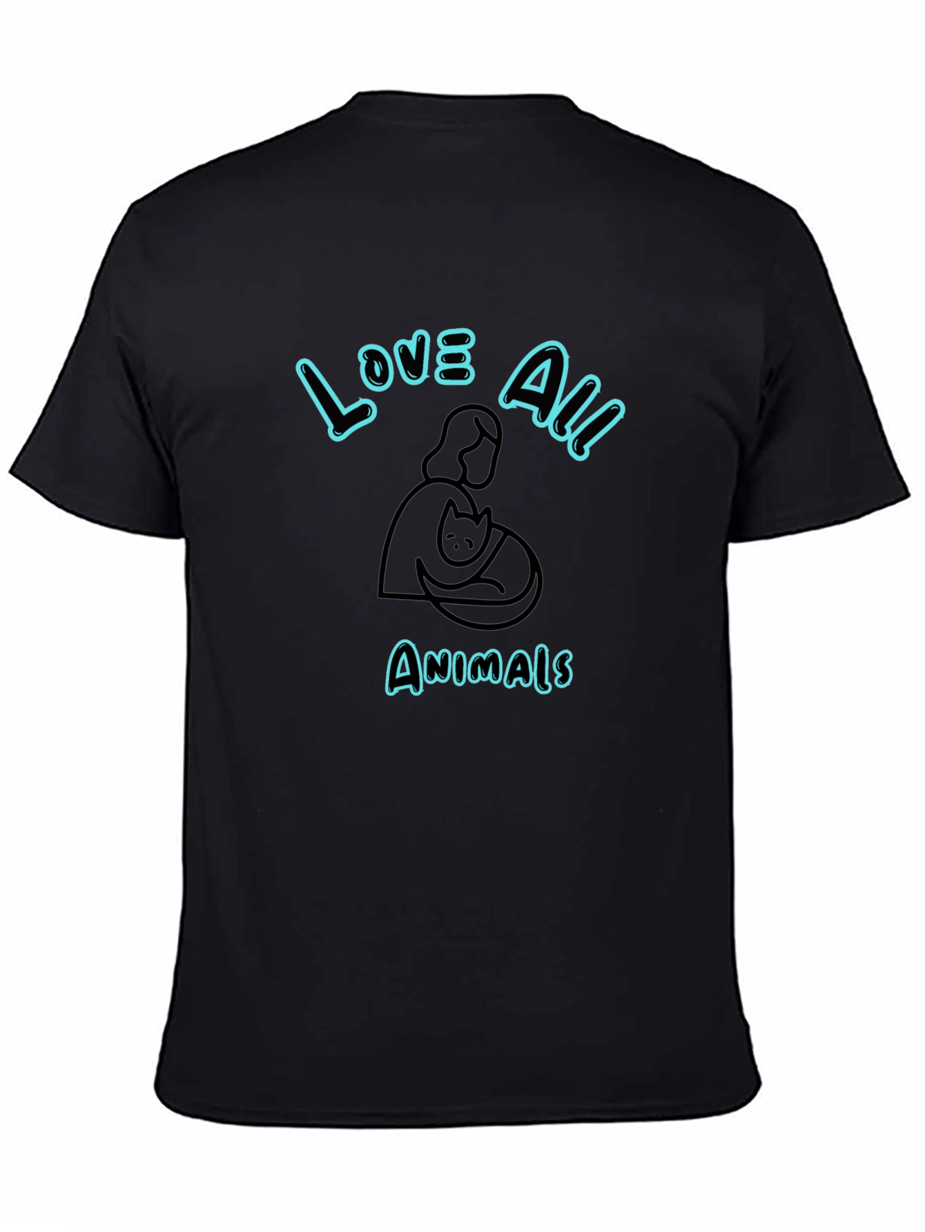 Black Love All Animals Graphic Tee - Unisex view 4
